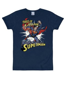 LOGOSHIRT T-Shirt Superman mit lässigem Vintage-Print