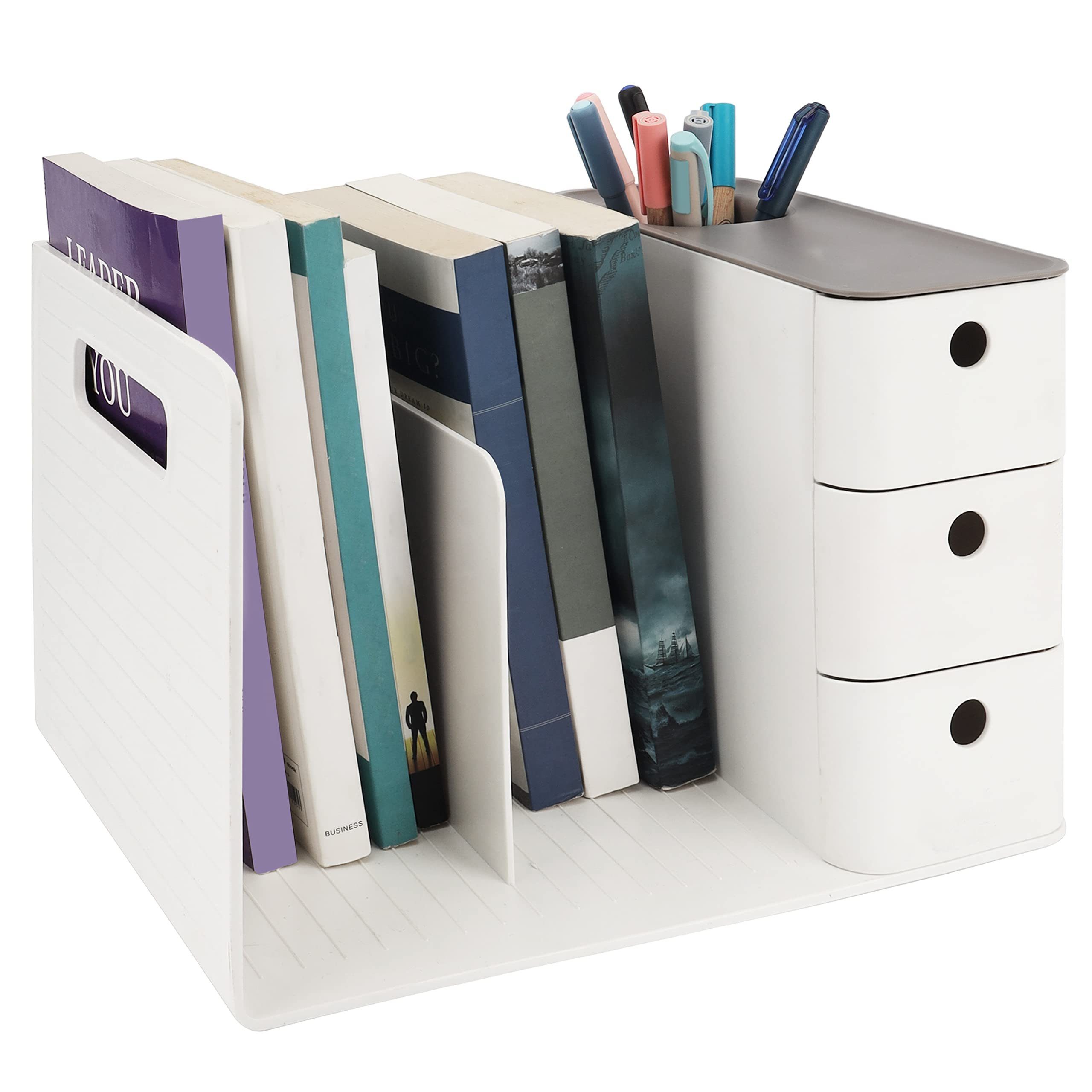 Belle Vous Organizer WeiBer Schreibtisch Organizer mit 3 Schubladen fur Buroaufbewahrung White Desk Organizer with 3 Drawers for Office Storage