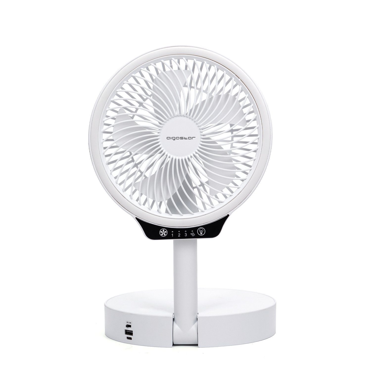 Aigostar Akku-Standventilator Tischventilator Raumlüfter Luftkühler ...