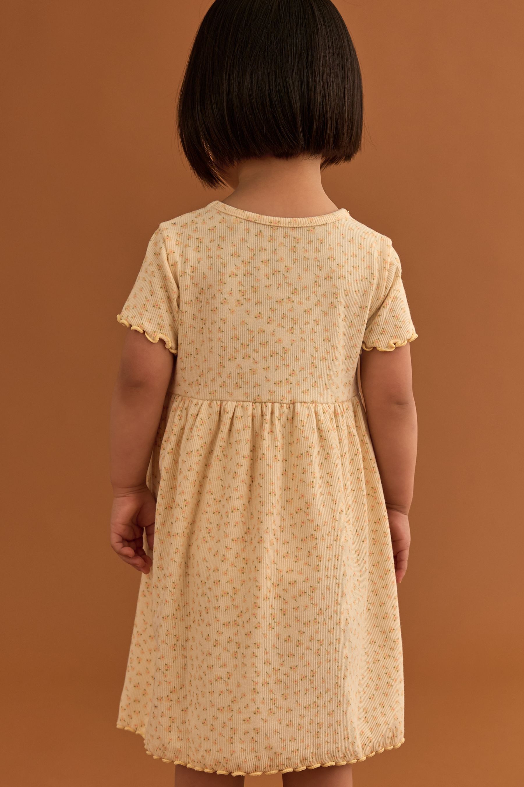 Next Jerseykleid Kurzärmeliges, geripptes Jersey-Kleid (1-tlg) günstig online kaufen