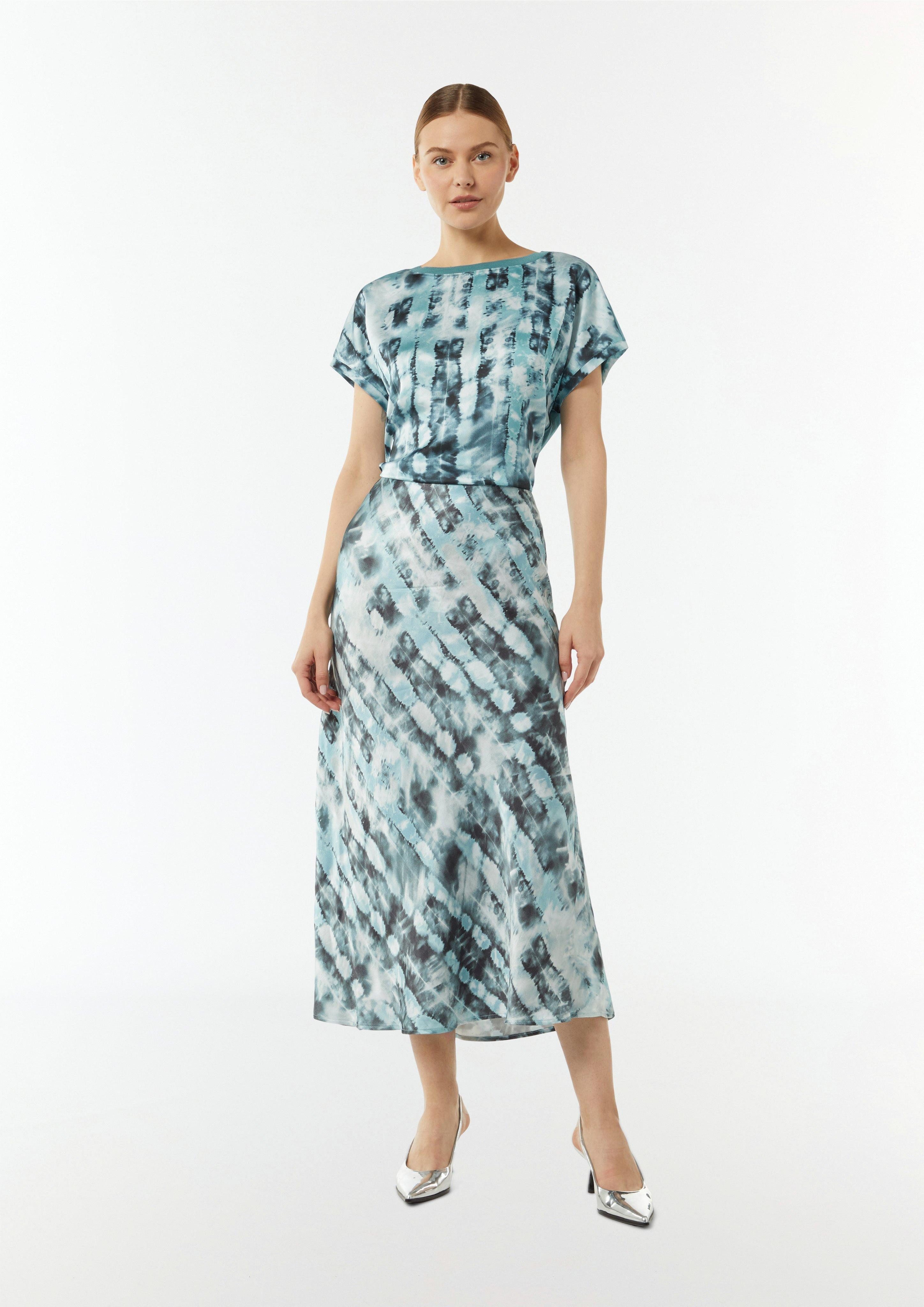 Maxirock Satinrock mit All-over-Print