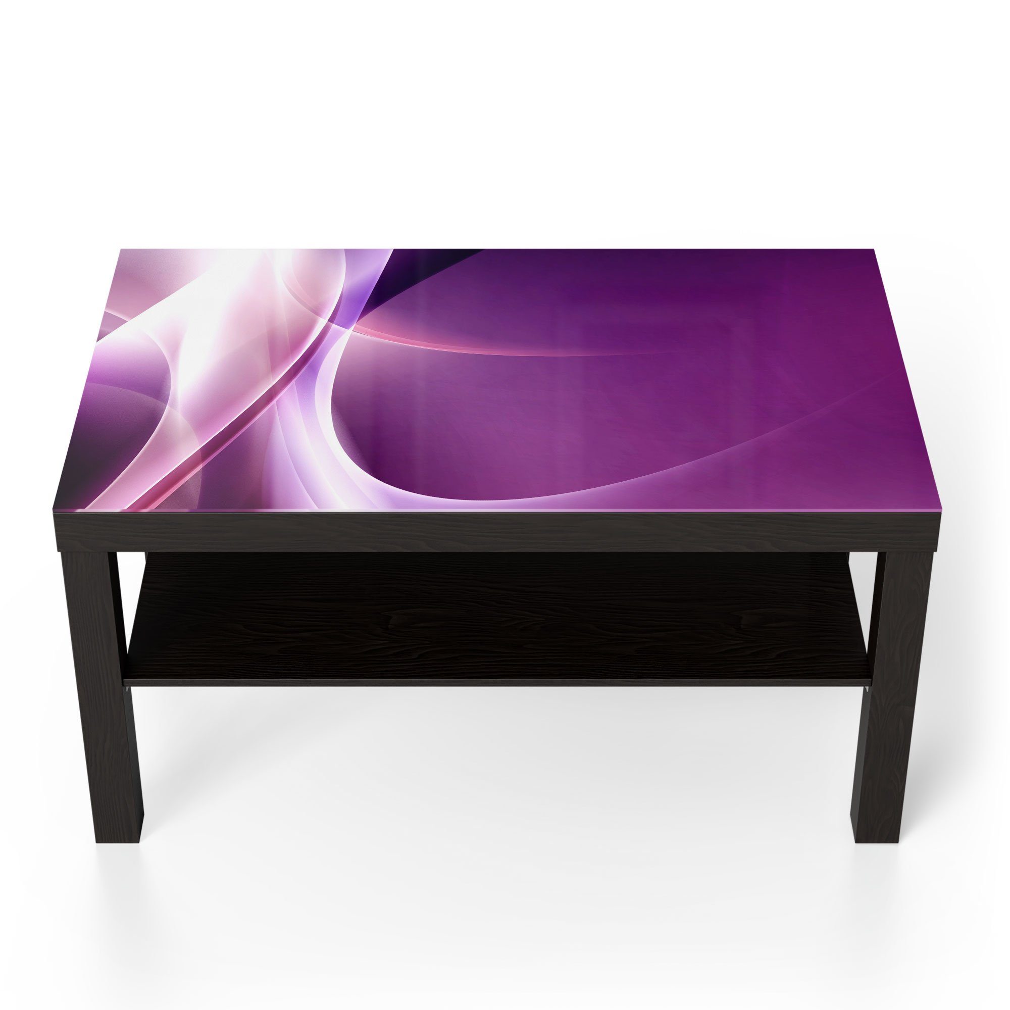 DEQORI Couchtisch 'Violettes Lichtspiel', Glas Beistelltisch Glastisch modern Schwarz