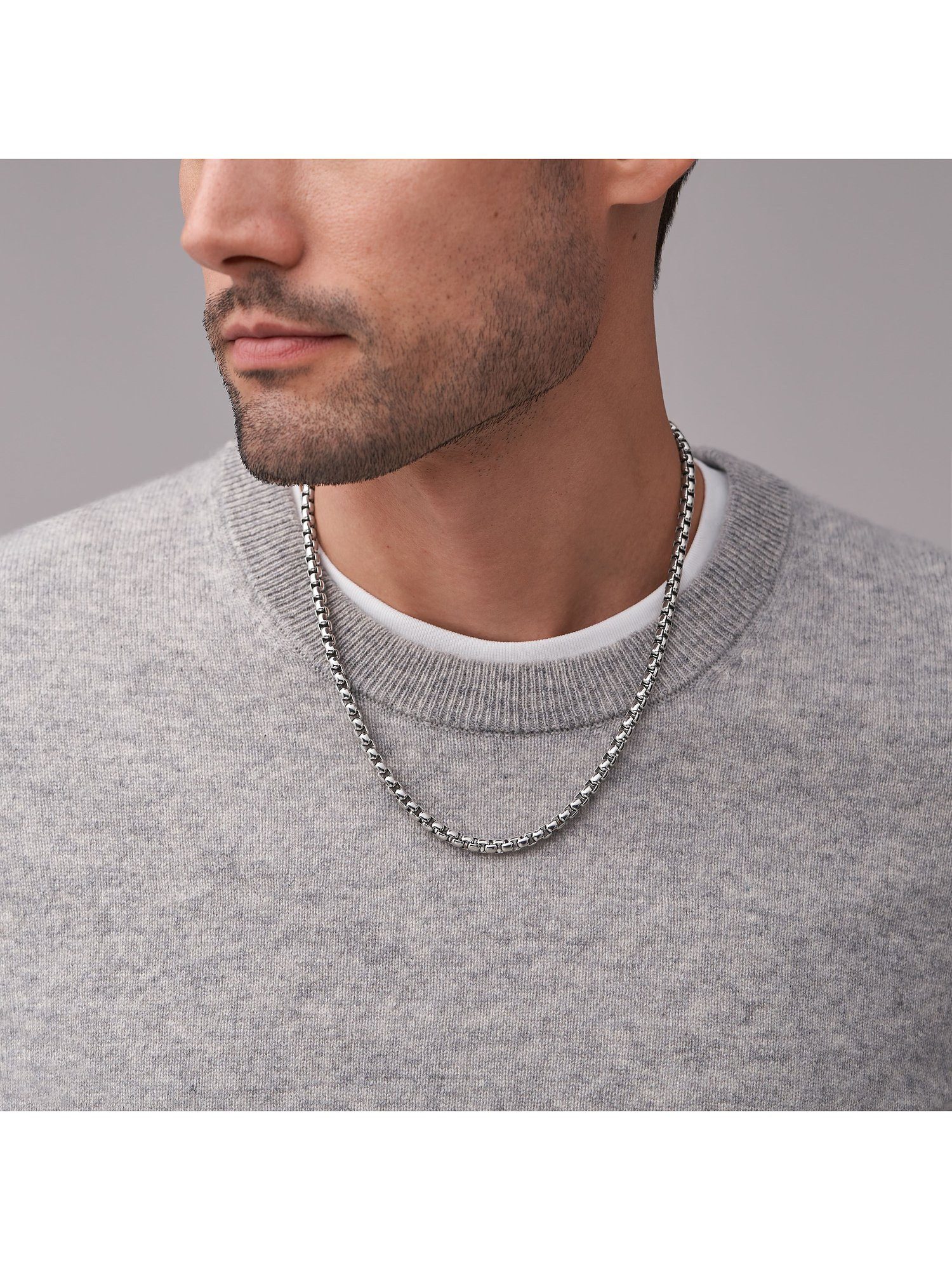 Fossil Collier Fossil Herren-Kette Edelstahl – Bild 5 von 5