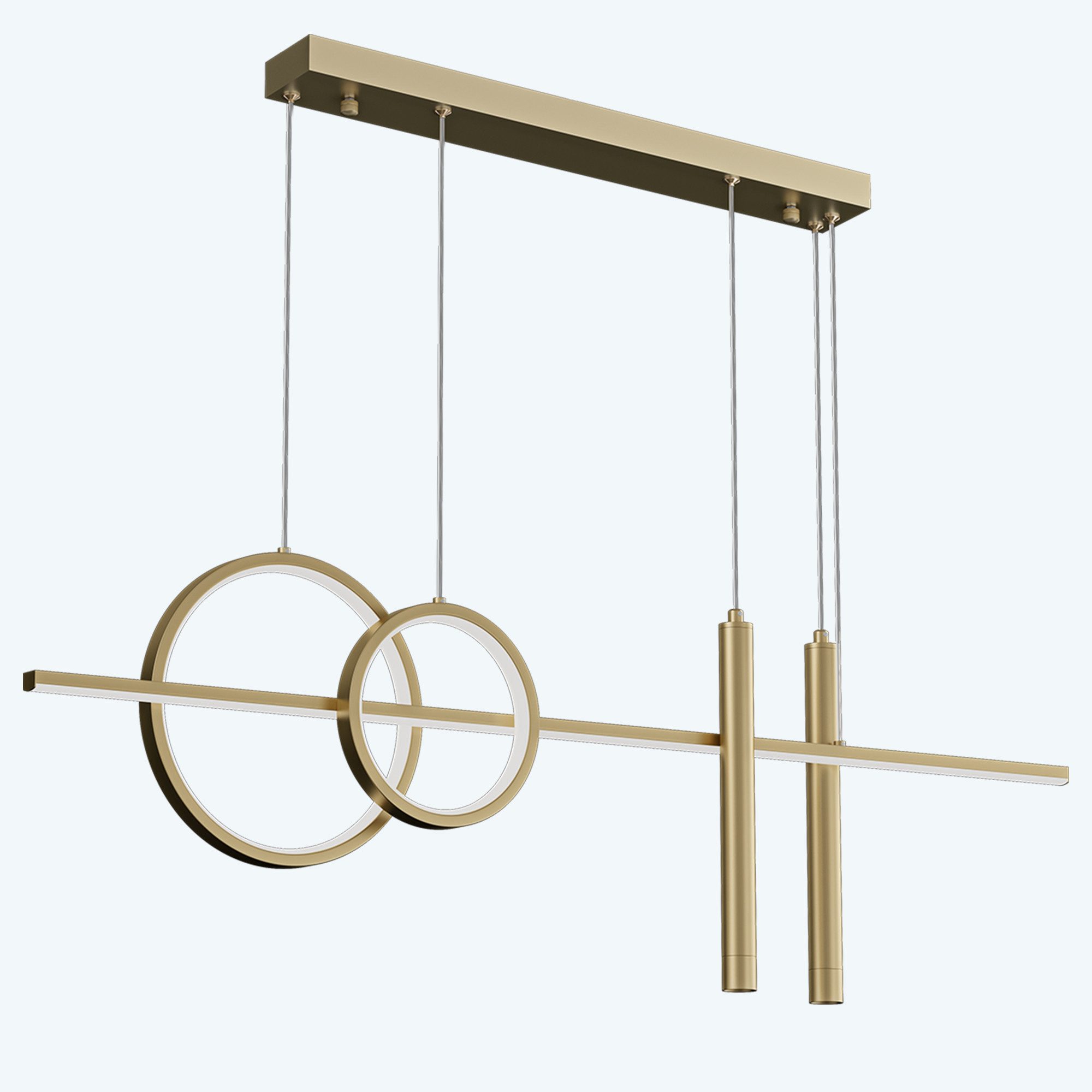 doporro LED Pendelleuchte Hängeleuchte LED Kronleuchter Höhenverstellbar mi günstig online kaufen