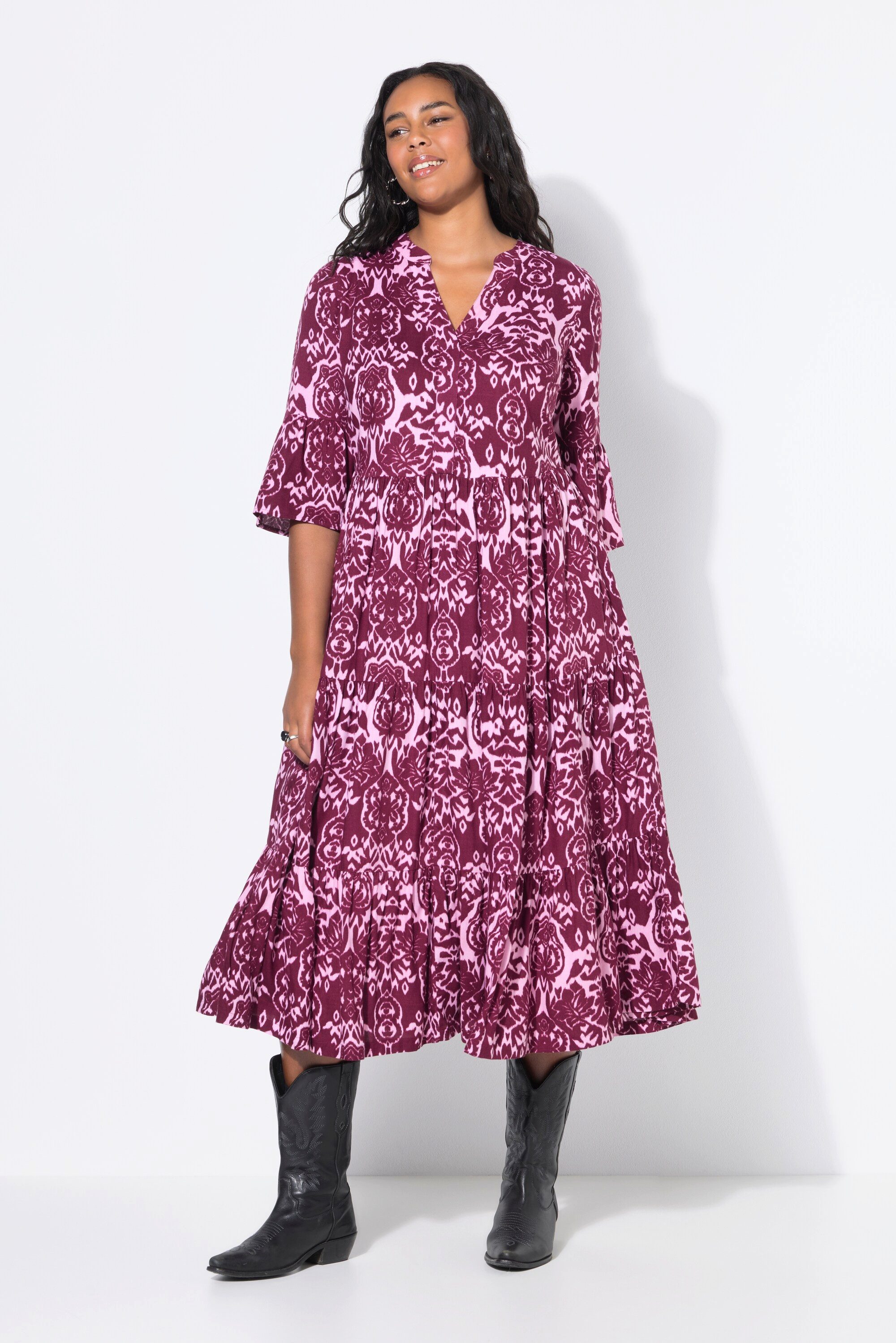 Studio Untold Maxikleid Maxikleid A-Line Alloverprint günstig online kaufen