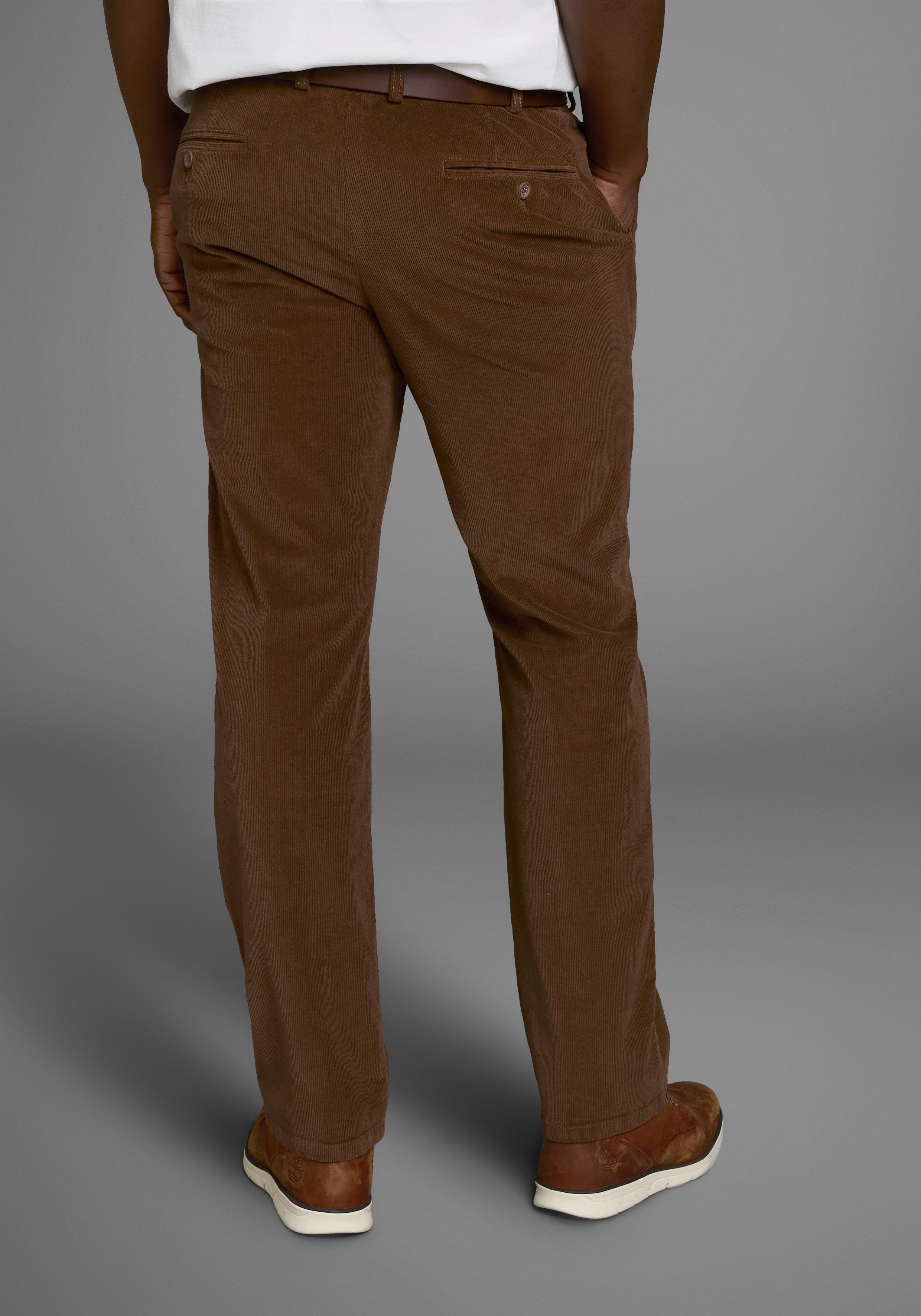 Man's World corduroy trousers with stretch waistband