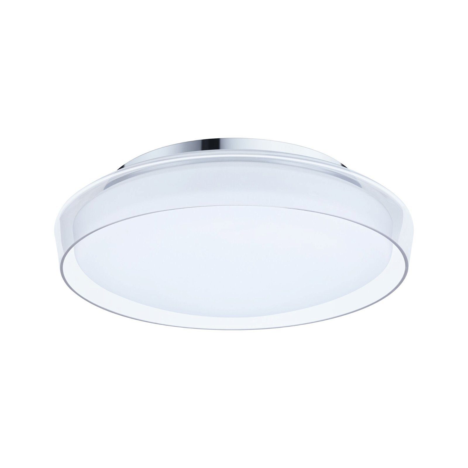 Paulmann LED Deckenleuchte Warmweiß IP44 Bathroom Selection 3000K LED Glas/Metall, 16,5W integriert, Chrom 230V Luena fest