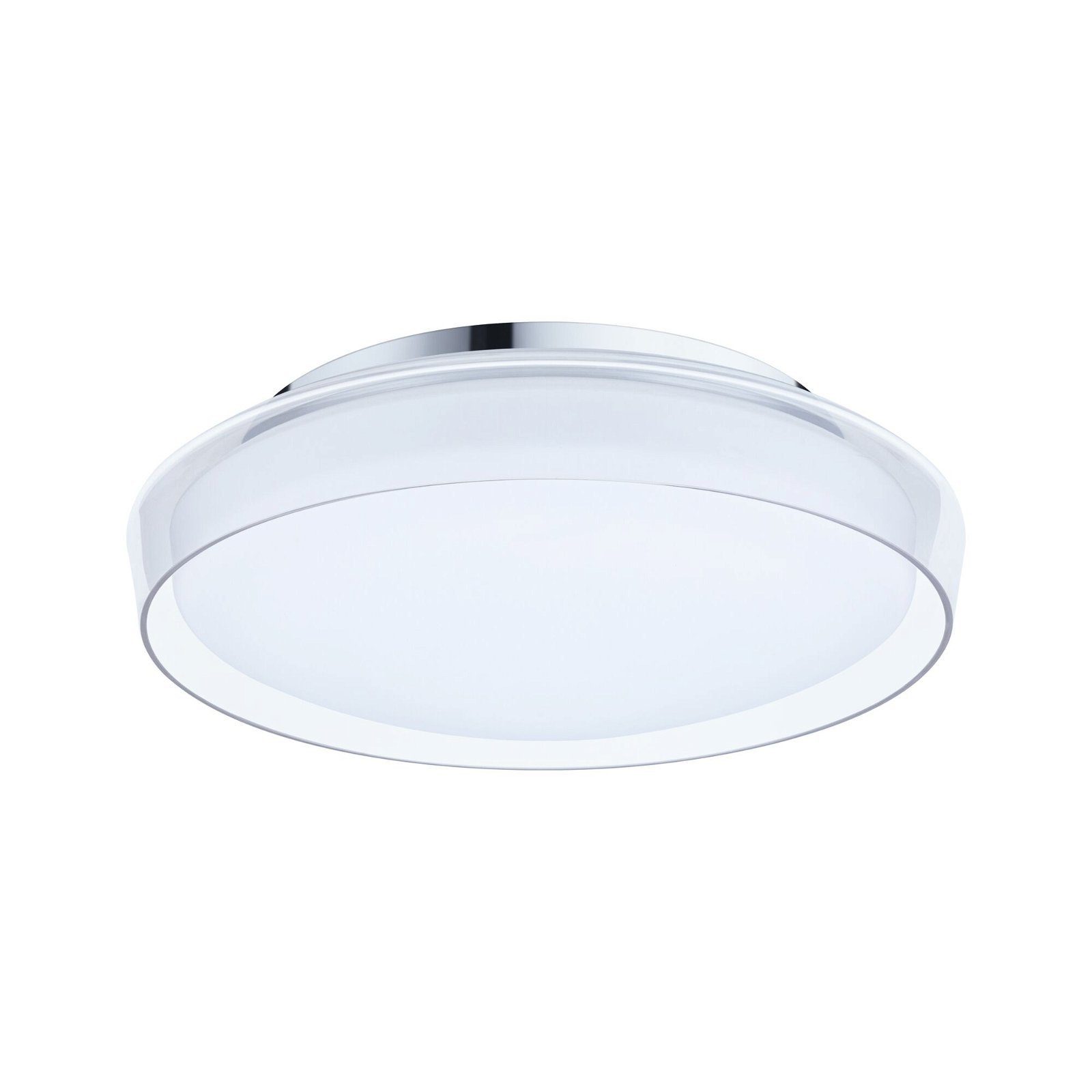 16,5W Chrom Deckenleuchte Warmweiß 3000K Luena Selection IP44 230V Glas/Metall, fest integriert, LED Paulmann Bathroom LED