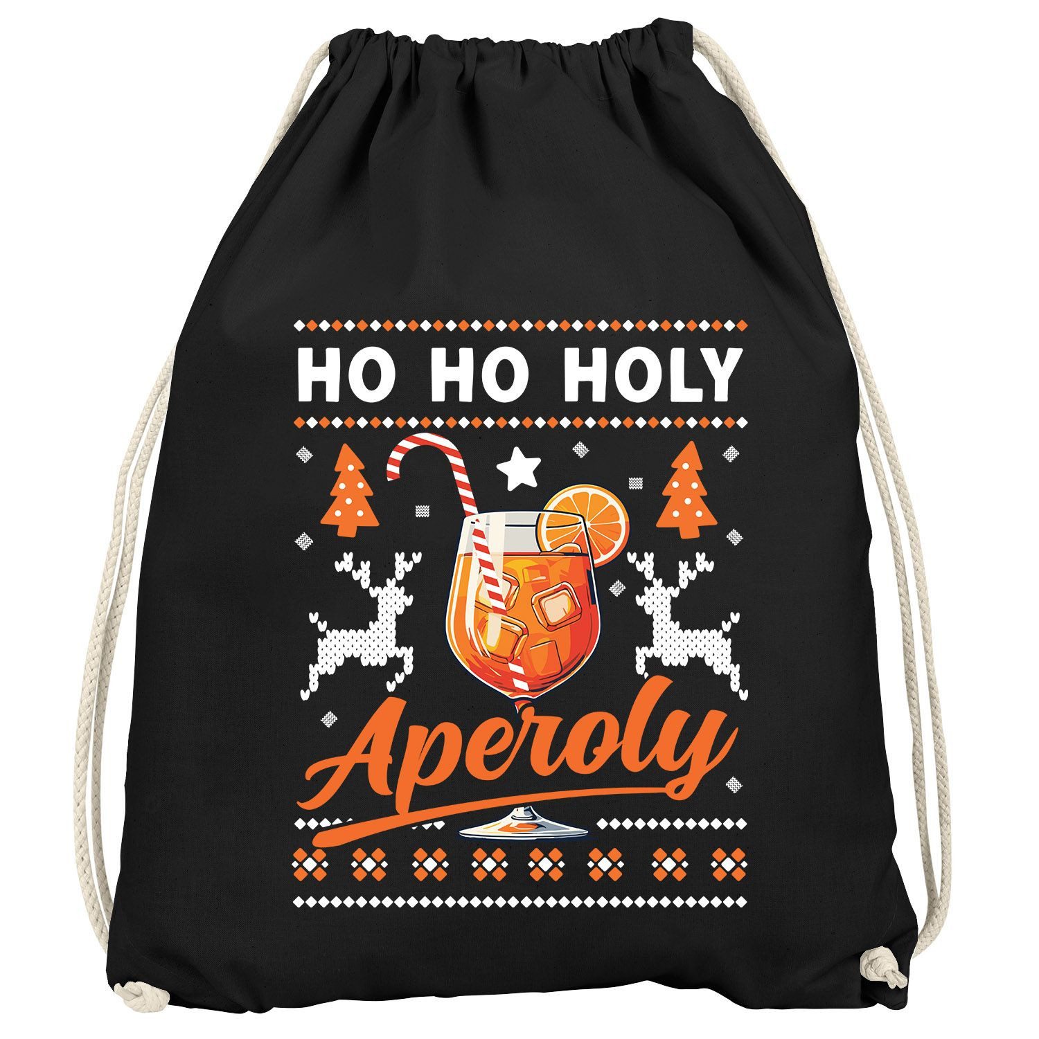 Turnbeutel Turnbeutel Weihnachten Ho Ho Holy Aperoly Spruch Lustig XMAS Gymbag