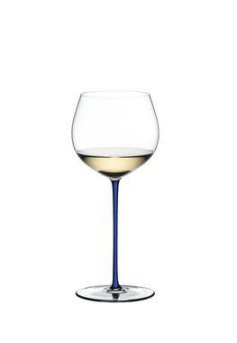 RIEDEL THE WINE GLASS COMPANY Champagnerglas Riedel Fatto a Mano Oaked Chardonnay Dunkelblau, Glas