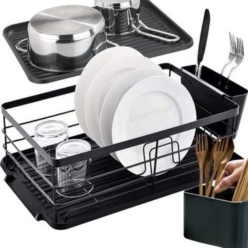 Ruhhy Geschirrständer Geschirr Stand-Abtropfgestell – Stilvoll, Funktional, Kompakt, mit effizientem Wasserablauf und flexiblem Loft-Design für jede Küche.