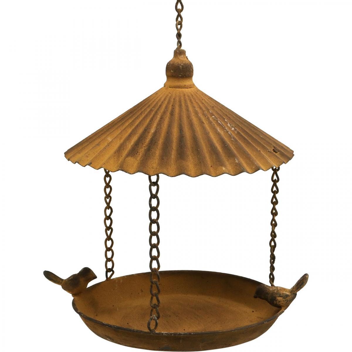 Florists Products Nistkasten Rustikale Deko-Vogeltränke, Garten Vogelbad in Rost-Optik