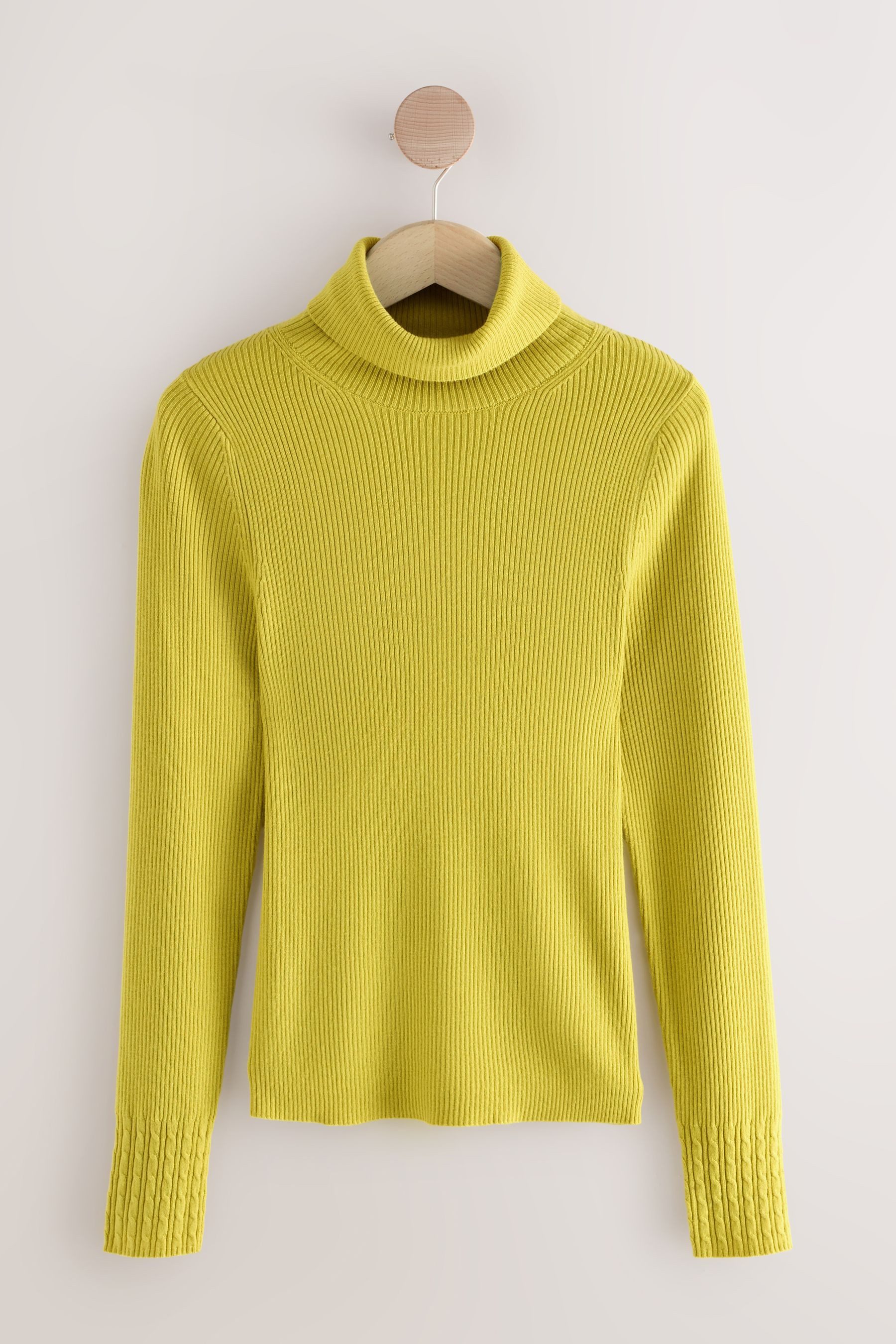 Next Strickpullover Gerippter Rollkragenpullover mit Wollanteil günstig online kaufen
