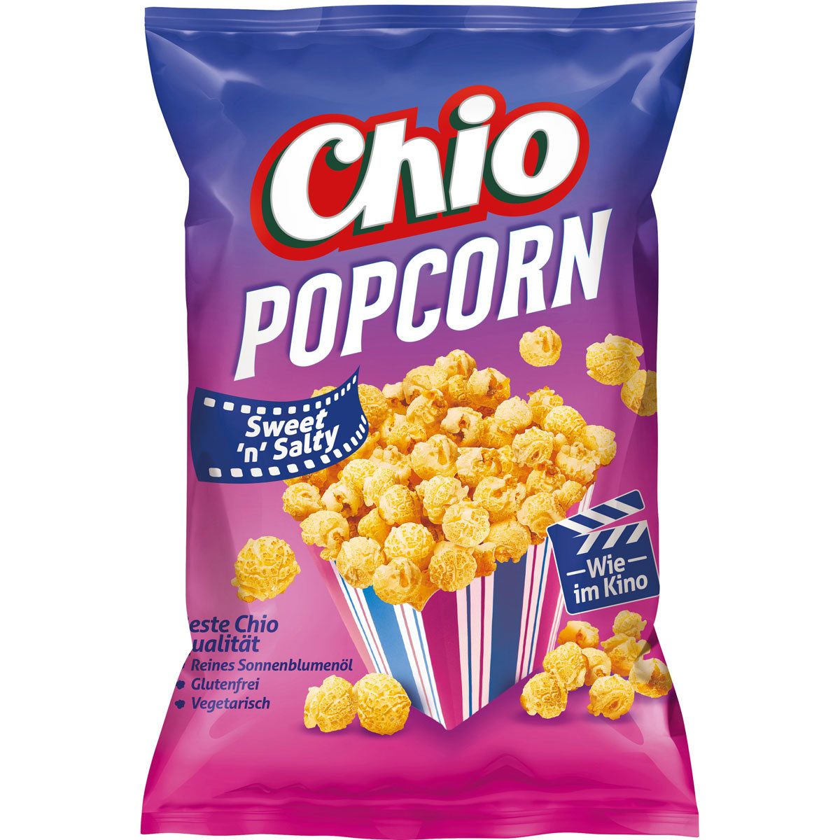 Chio Knabberei, Chio Ready Made Popcorn Sweet and Salty glutenfrei vegan 120g