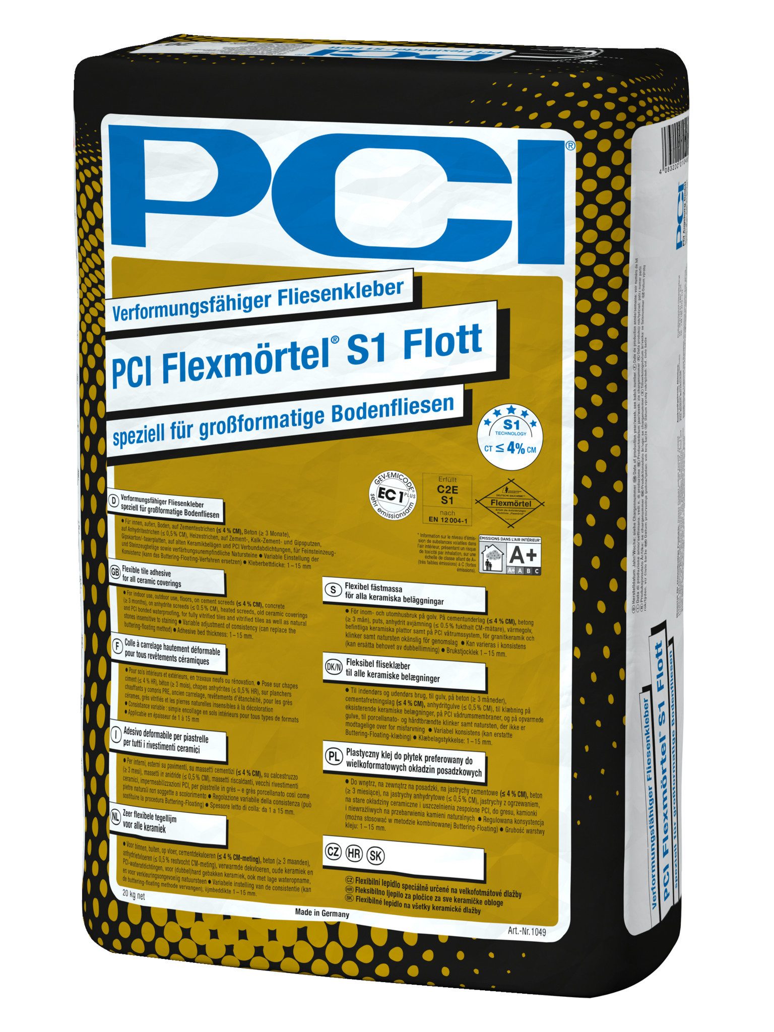 PCI Fliesenkleber PCI Flexmörtel® S1 Flott grau 20 kg, 20 kg