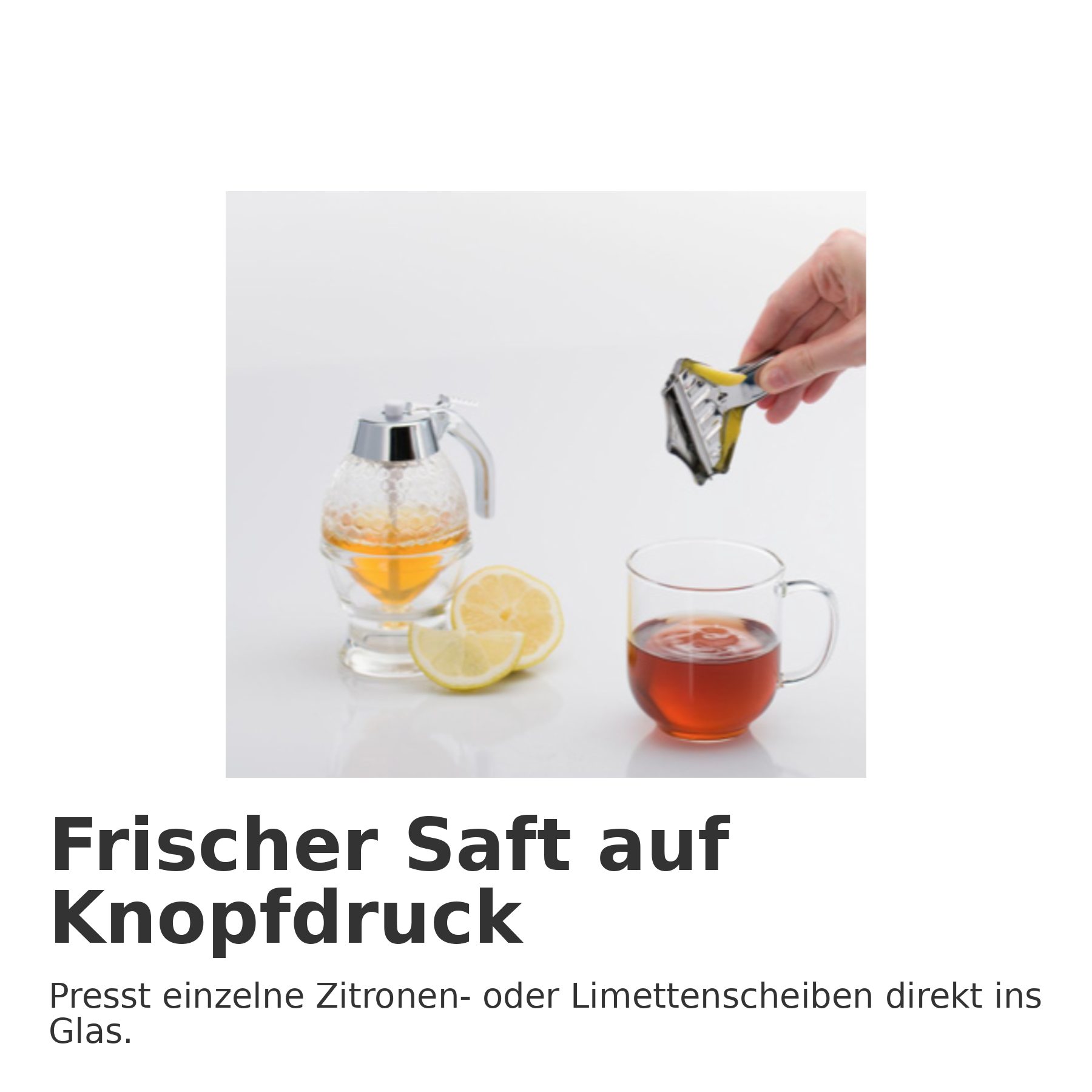 Thiru Zitruspresse Zitronenpresse - Edelstahl - frischer Zitrussaft direkt aus der Frucht