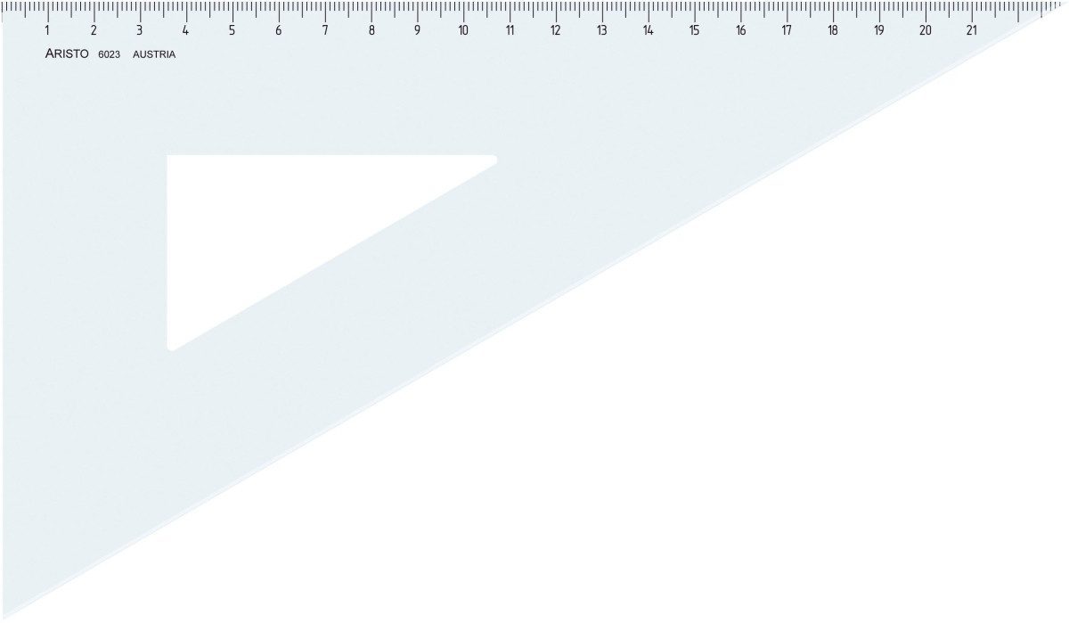 ARISTO Geodreieck Dreieck 60 Grad Acryl 262mm transparent