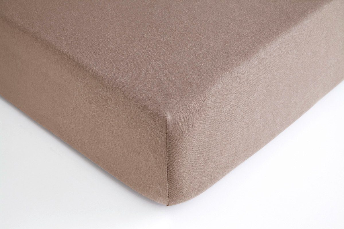 Hometex Premium Textiles Spannbettlaken Exclusive bis 25 cm Steghöhe, Jersey, Gummizug: rundum, 100% Baumwolle, Premium Qualität 160 g/m²