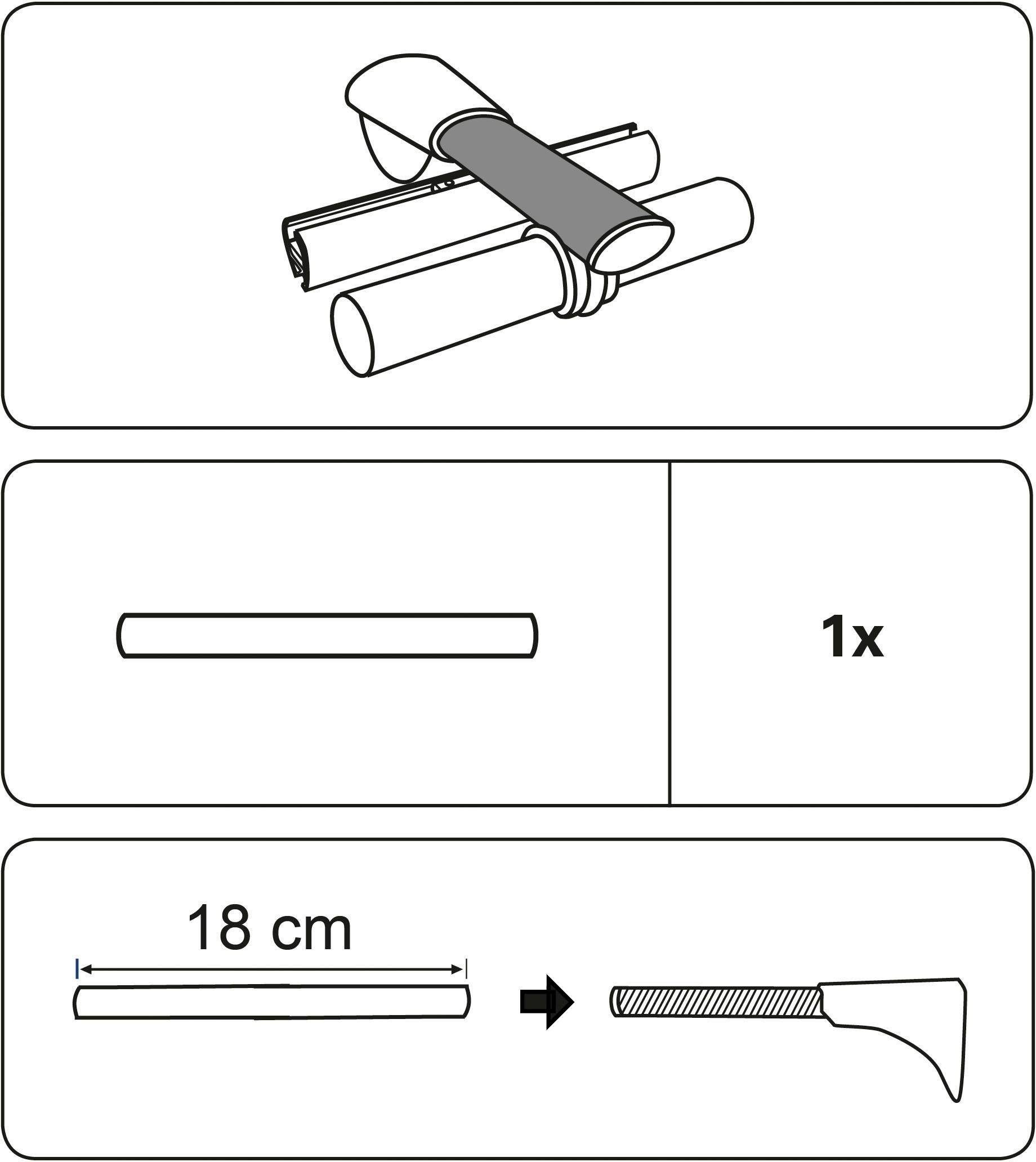 Trägerverlängerung Verlängerung für mm Universalträger, GARDINIA, Einzelprogramm 20 (1-St), edelstahlfarben Chicago