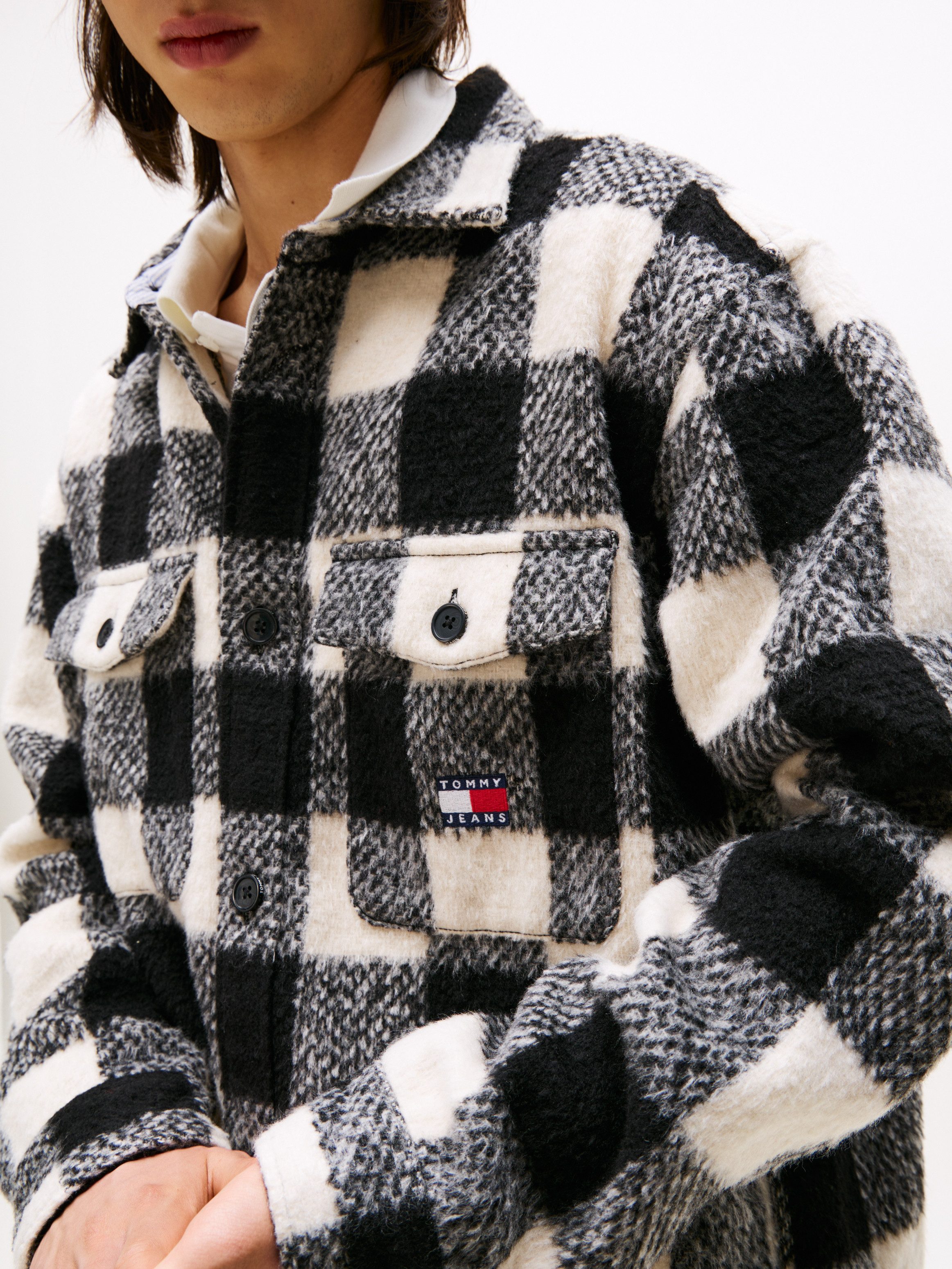 Tommy Jeans Hemdjacke TJM CHECK OVERSHIRT Flanell, oversized, dezent strukt günstig online kaufen