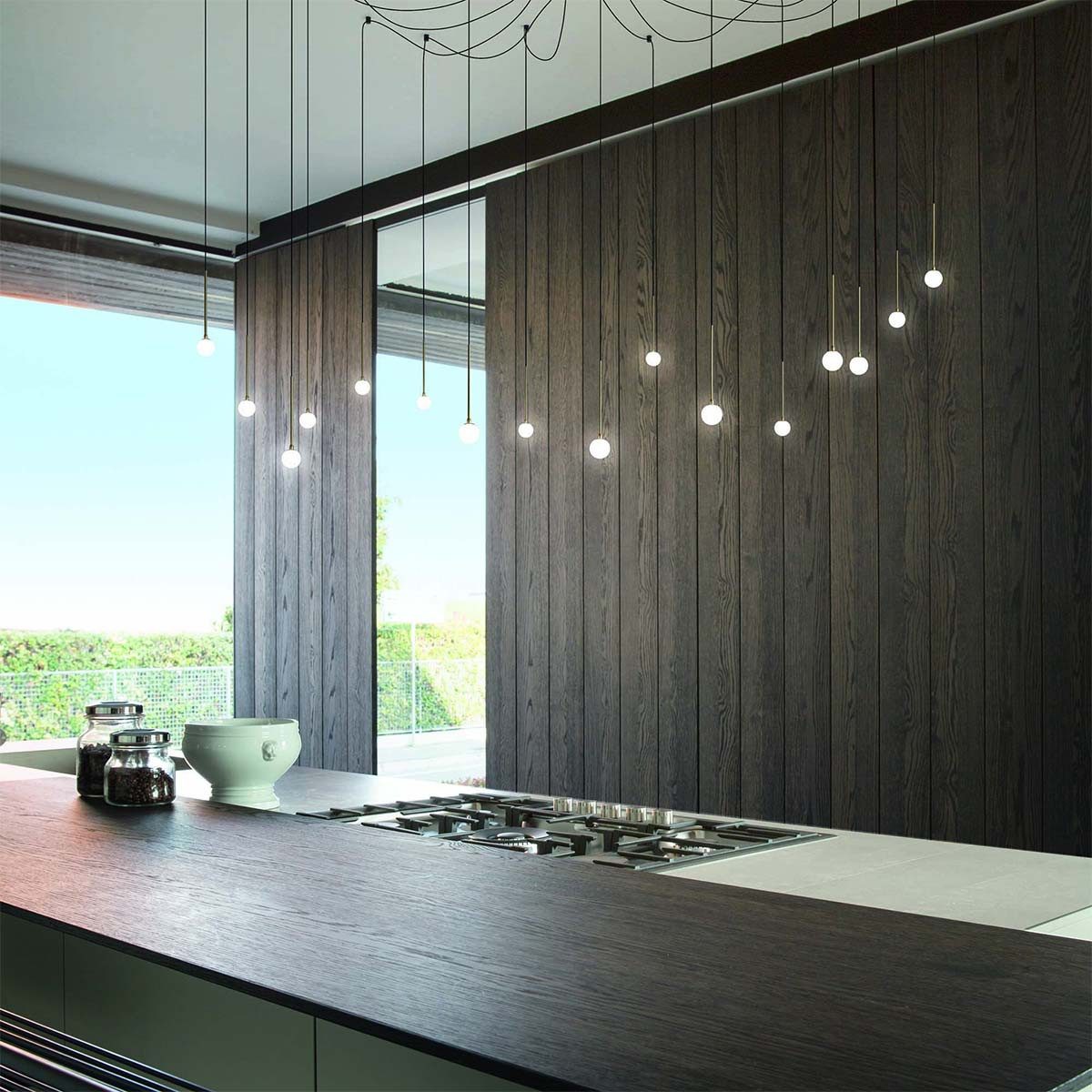Ideal Lux Pendelleuchte Ideal Lux Lucciola SP16 Pendelleuchte, Schwarz, LED fest integriert, Extra-Warmweiß, Hängeleuchte