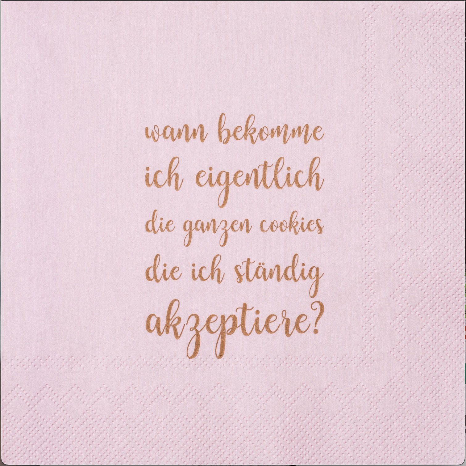 Räder Design Papierserviette Servietten "Wann bekomme ich..."