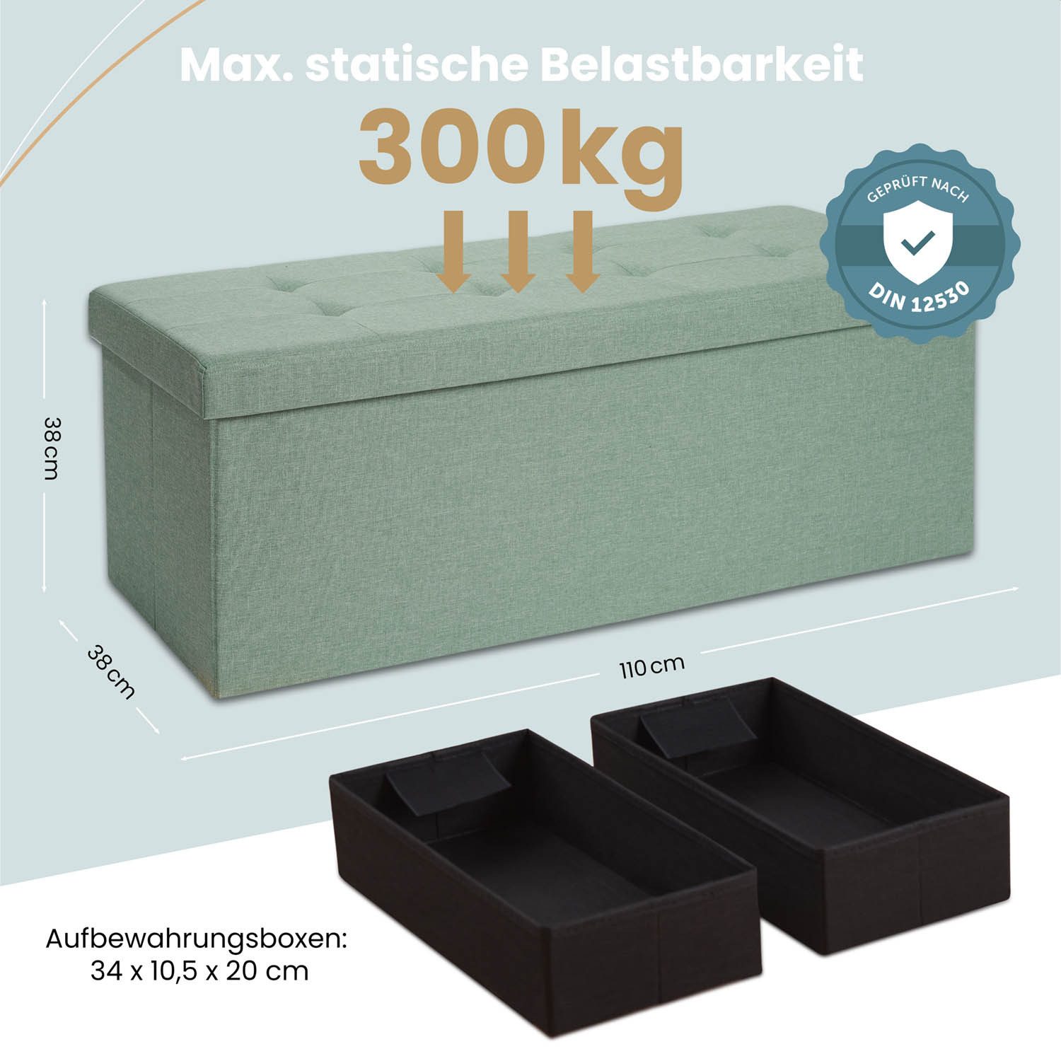 Blumtal Sitztruhe Sitzbank mit Stauraum + günstig online kaufen