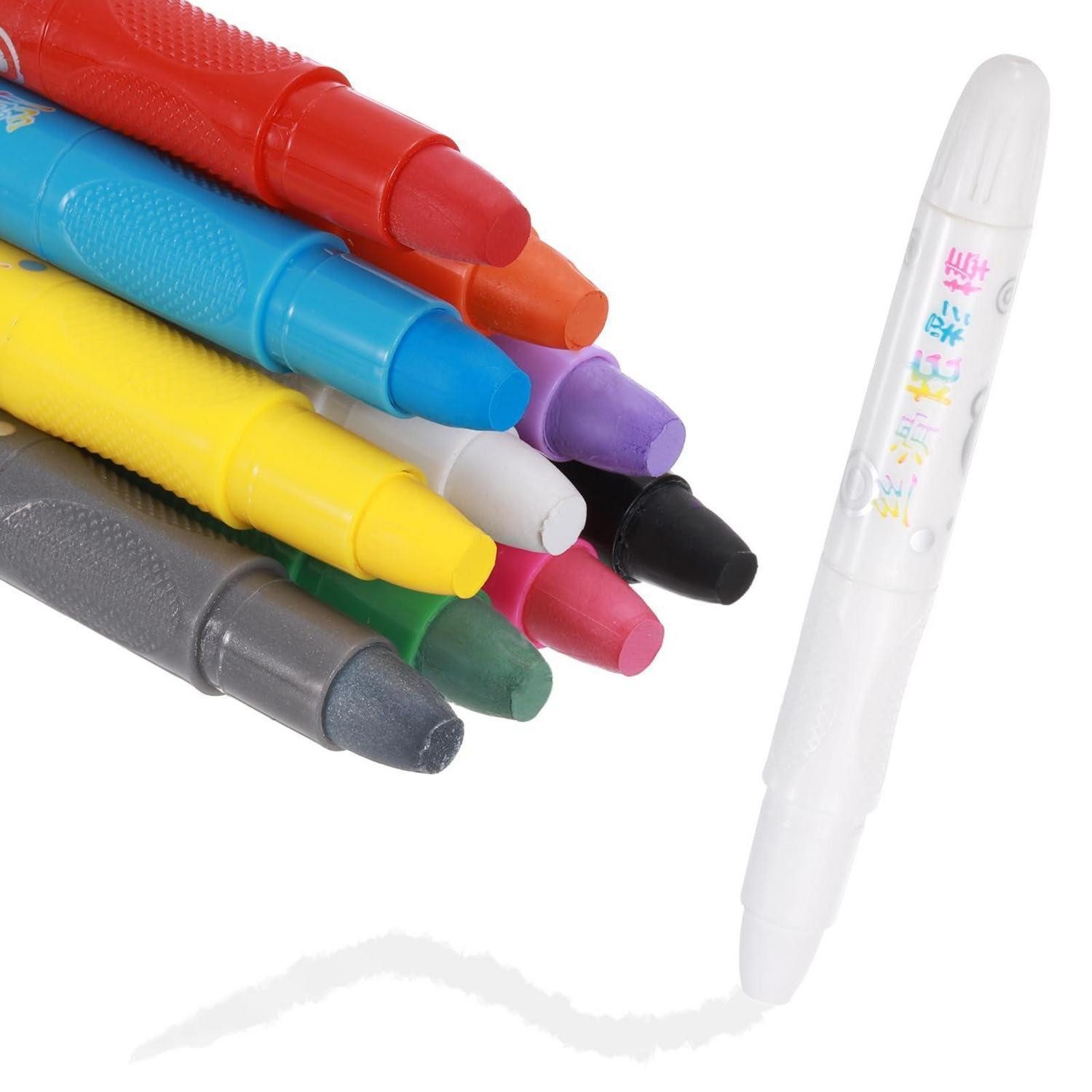 LuxusKollektion Wachsmalstift Drehbare Wachsmalstifte 10er Set Gel Farbig