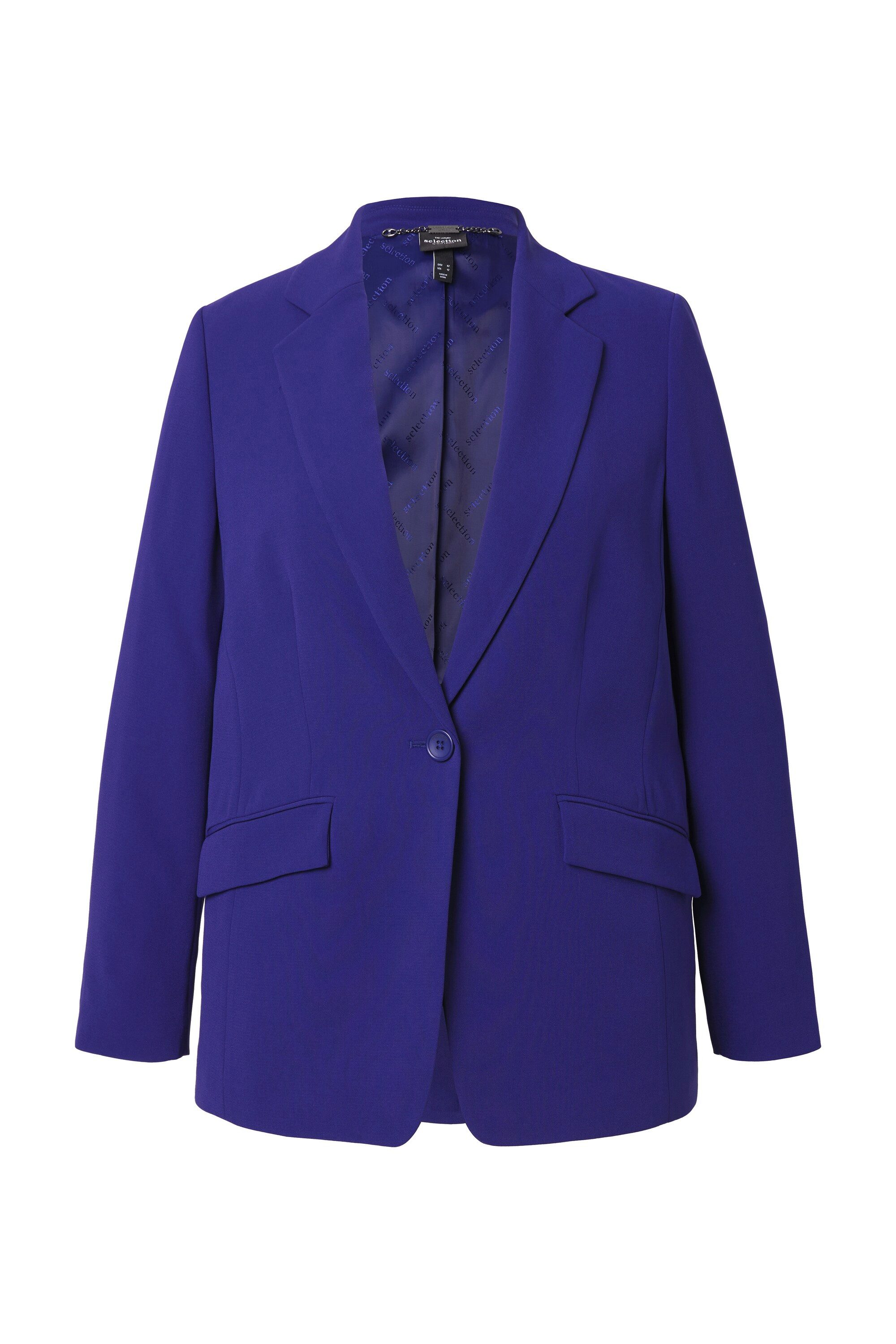 Ulla Popken Blusenblazer Blazer Acetat Reverskragen Knopfverschluss günstig online kaufen