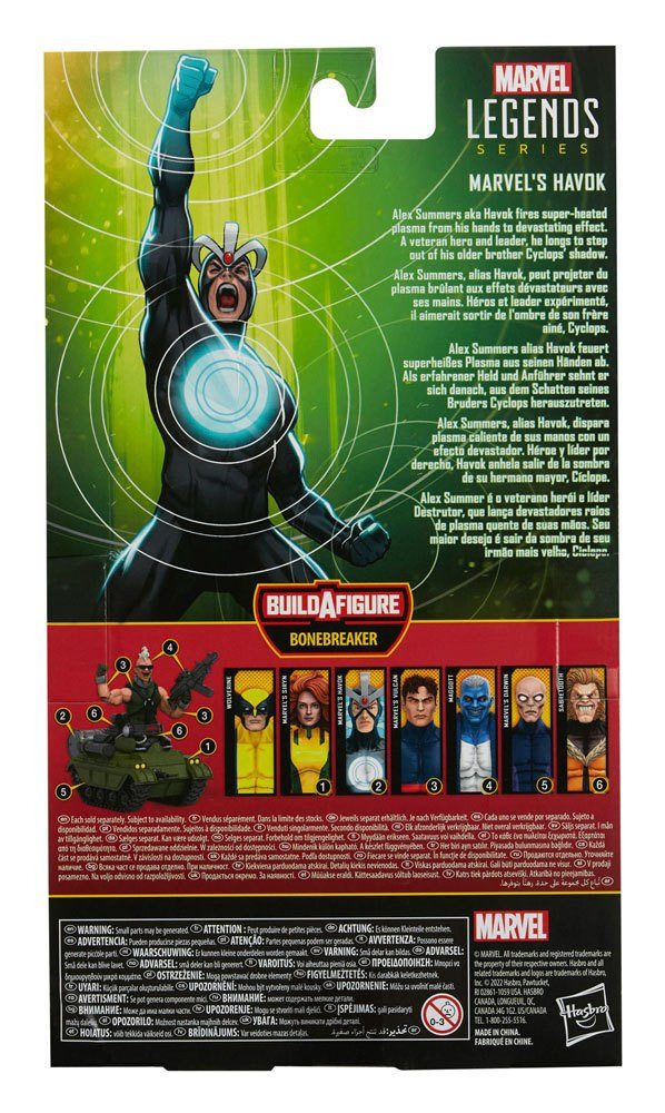 Hasbro Actionfigur X-Men Marvel Legends Series 2022 Bonebreaker Wave Marvel's Havok (BaF)