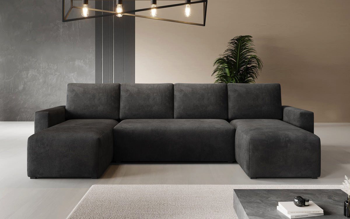 Luxusbetten24 Schlafsofa Designer Sofa Melva U, günstig online kaufen