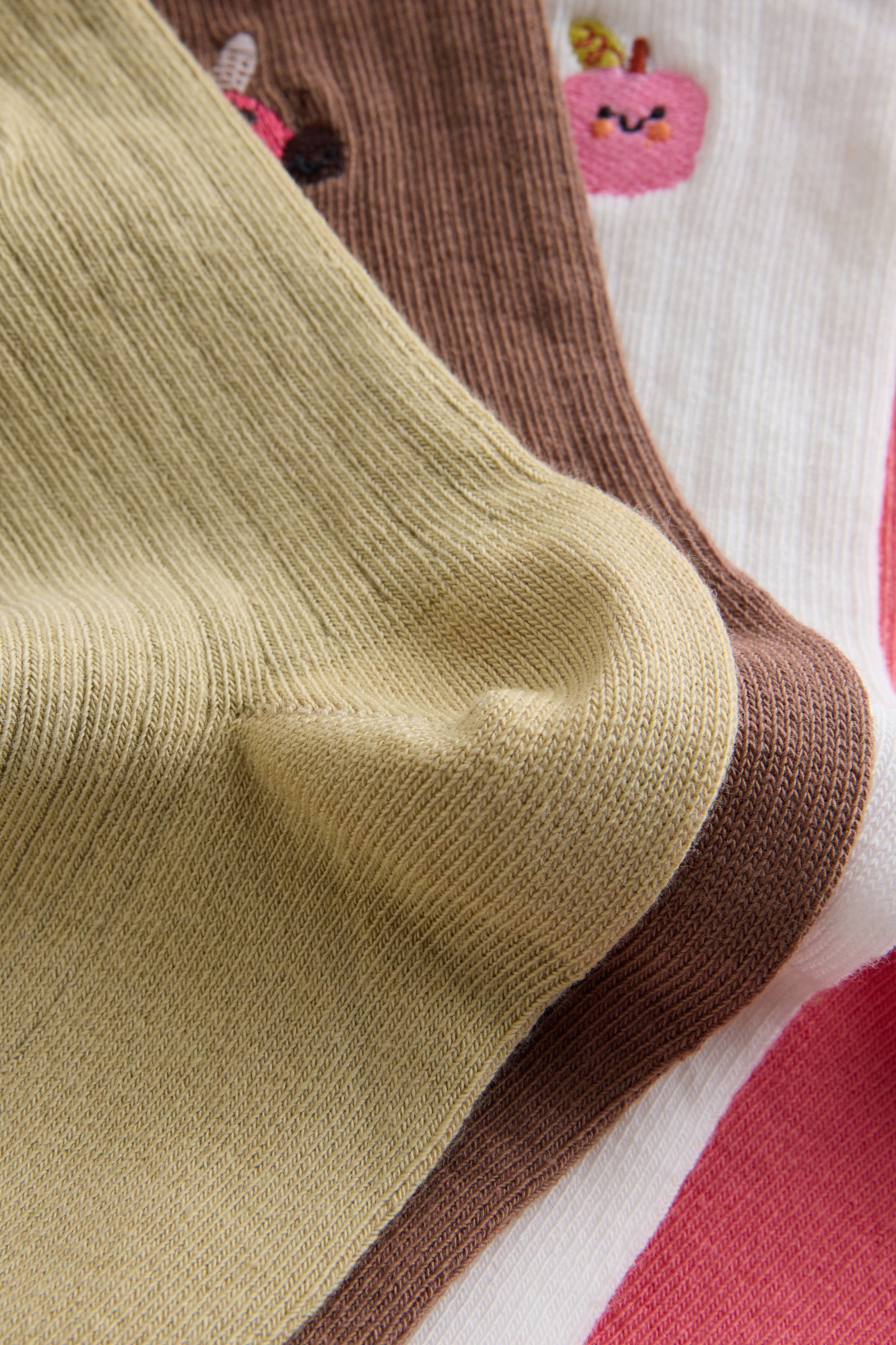 Next Kurzsocken 5er-Pack Söckchen mit Motiv-Stickerei + Baumwolle (5-Paar) – Bild 4 von 5