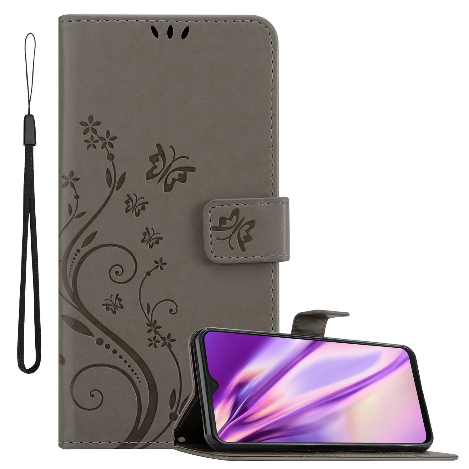 Cadorabo Handyhülle für Samsung Galaxy M21 / M30s Hülle Samsung Galaxy M21 / M30s, Hülle Schutzhülle Blumen Flower mit Standfunktion Kartenfach Magnet
