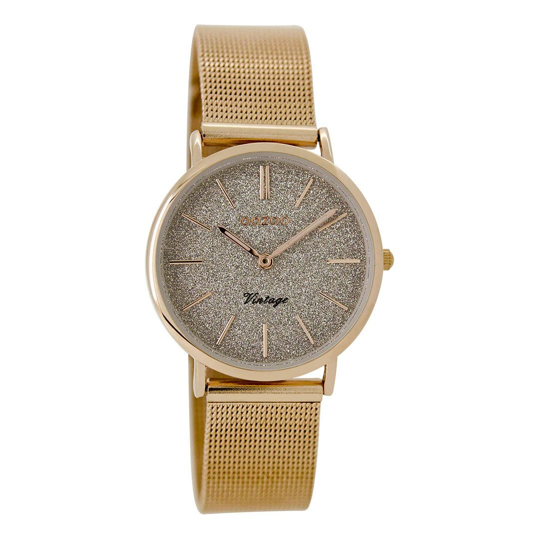 Quarzuhr C8839 Vintage Damenuhr – IP-Rose, Milanaiseband, 32 mm C8839