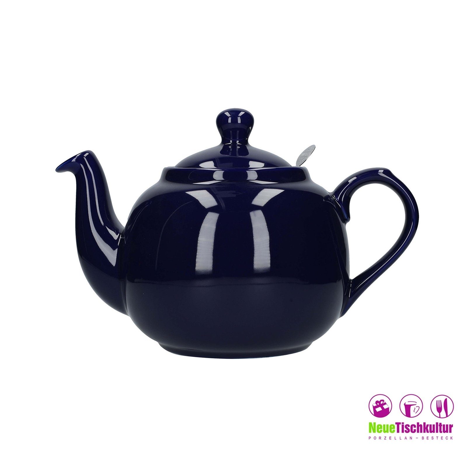 Neuetischkultur Teekanne Teekanne mit Sieb Keramik, 6 1,5 L, Tassen, 1.5 l Kobaltblau