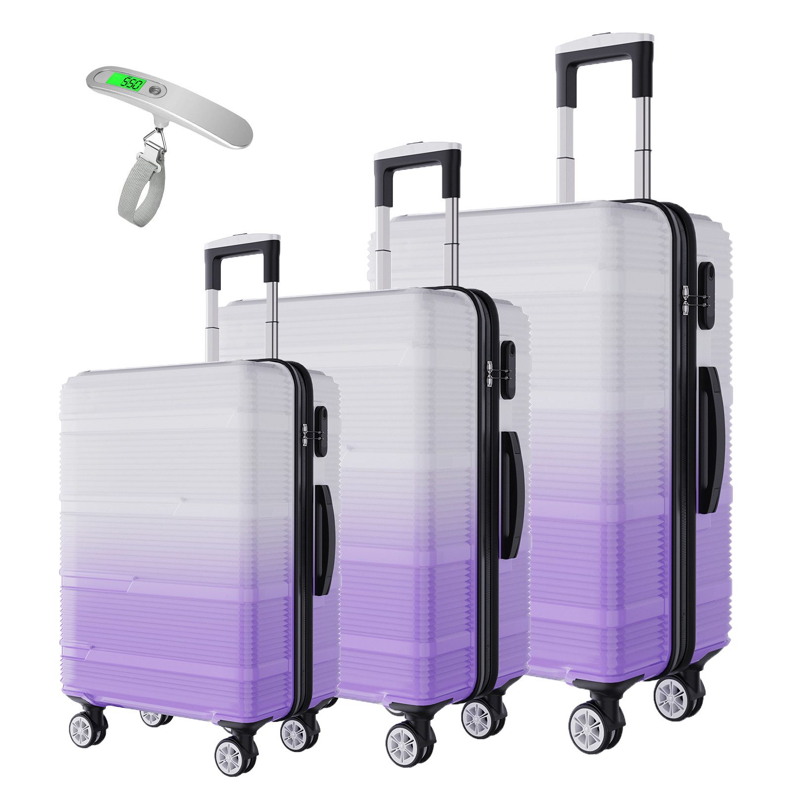 SEEZSSA Trolleyset Hartschalen 3er Kofferset Rollkoffer günstig online kaufen