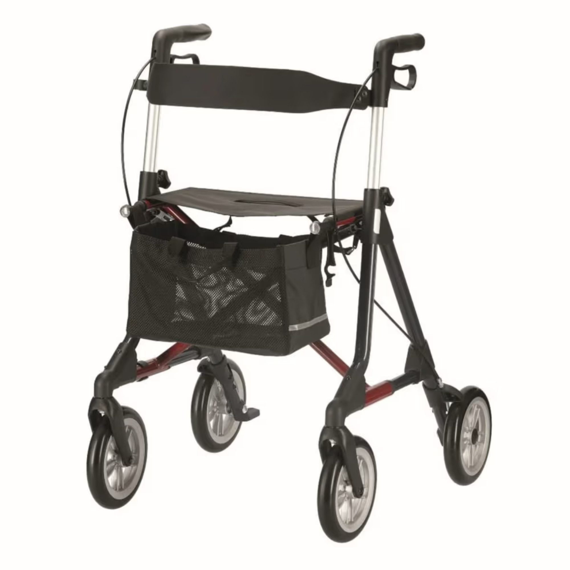 RUSSKA Rollator Russka Elan Plus - faltbarer leichtgewicht Rollator, Sitzhöhe 60 cm