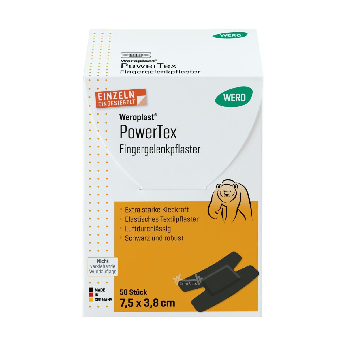 Weroplast® Wundpflaster PowerTex Fingergelenkpflaster (50 St), Fingergelenkpflaster