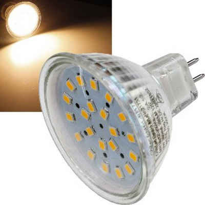 ChiliTec LED-Leuchtmittel MR16, 3W, 3000K, 28lm, warmweiß, ø50mm, MR16, warmweiß
