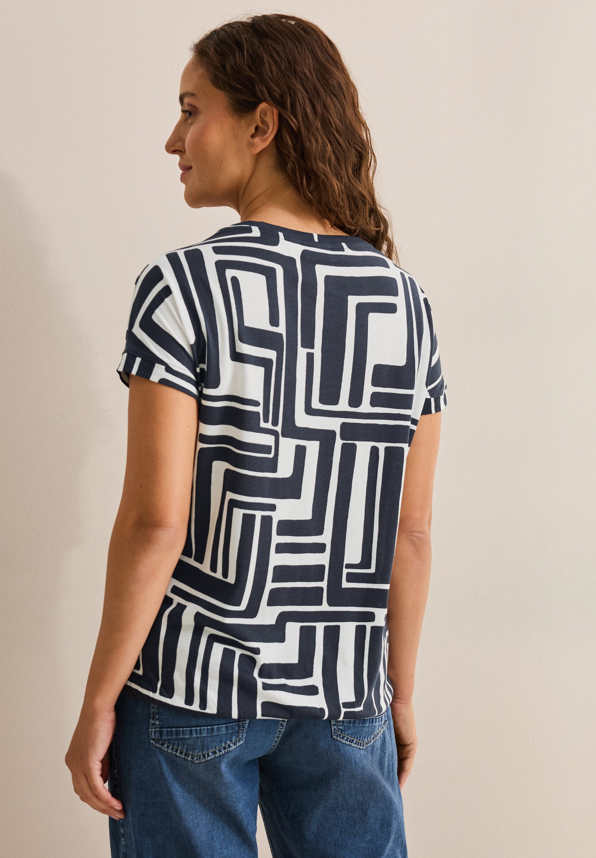 CECIL T-Shirt mit All-Over Print günstig online kaufen