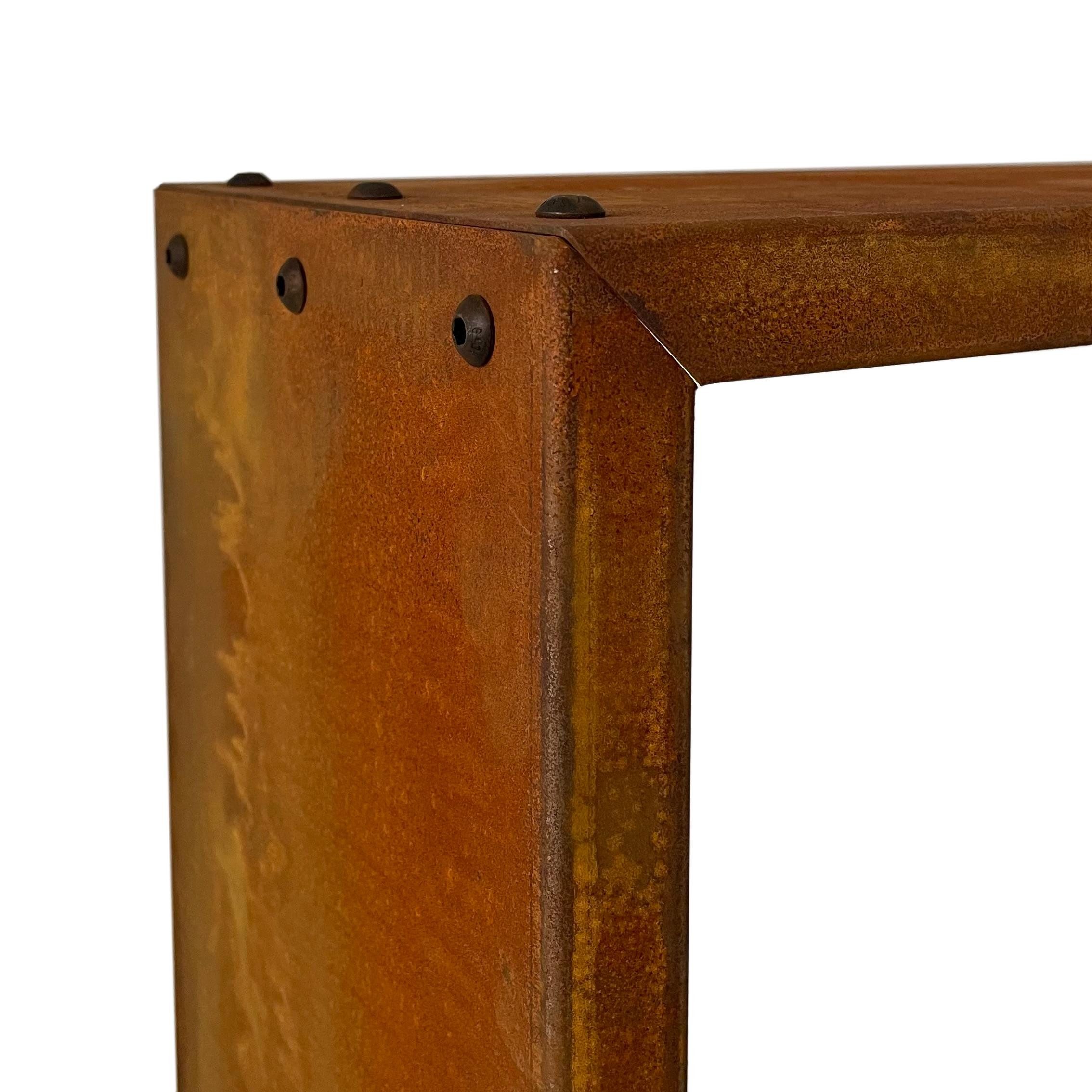 ESTEXO Beetumrandung Beeteinfassung Hochbeet 50x50x25 cm Edelrost Rost Cortenstahl