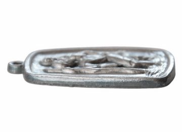 PistolaPeppers Schlüsselanhänger mit Gravur Metall Schlüsselanhänger Heiliger Sankt Christophorus Relief Karabiner Schutzpatron
