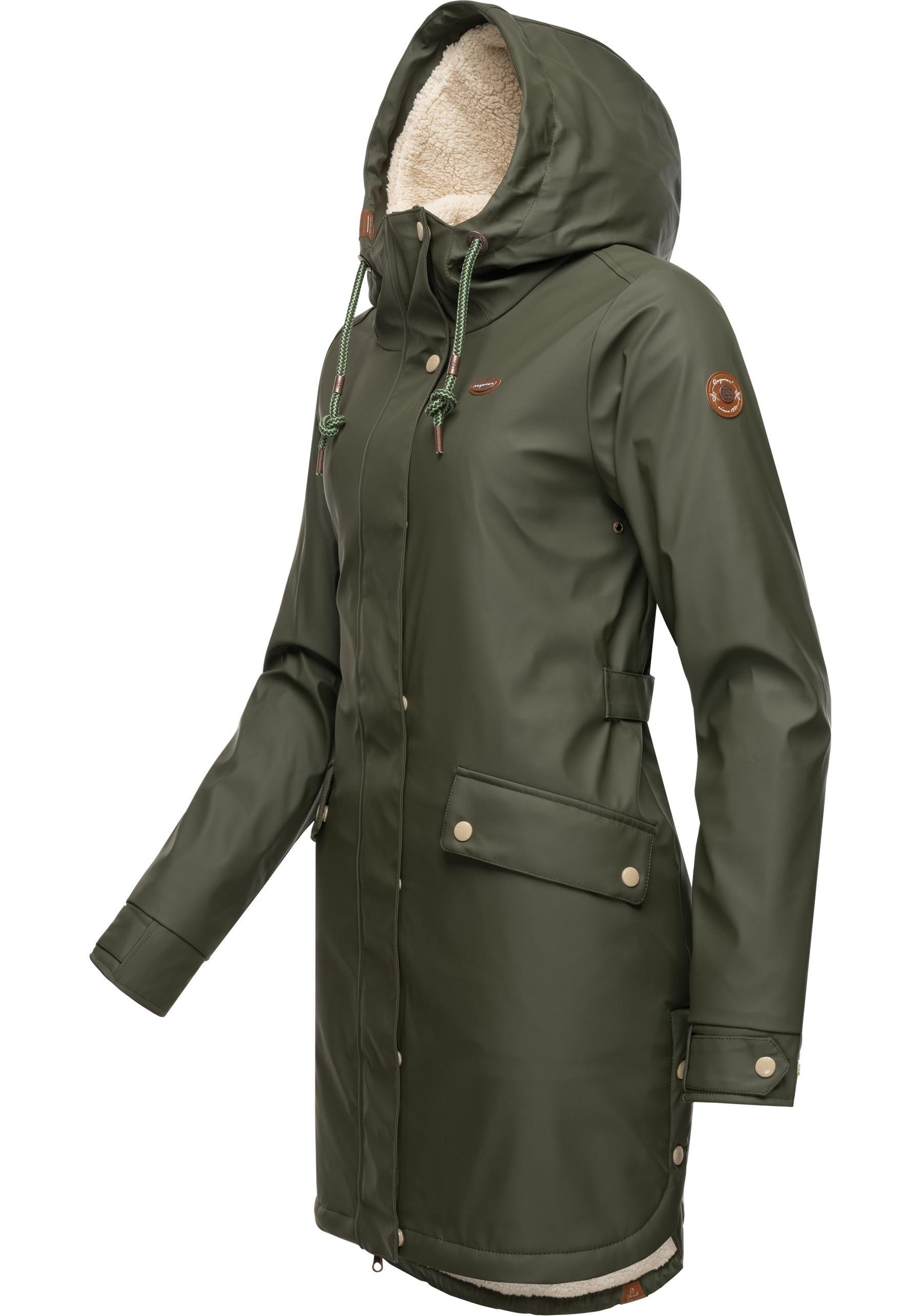 Regenparka den Winter für Ragwear olivgrün Regenjacke Tinsley stylischer