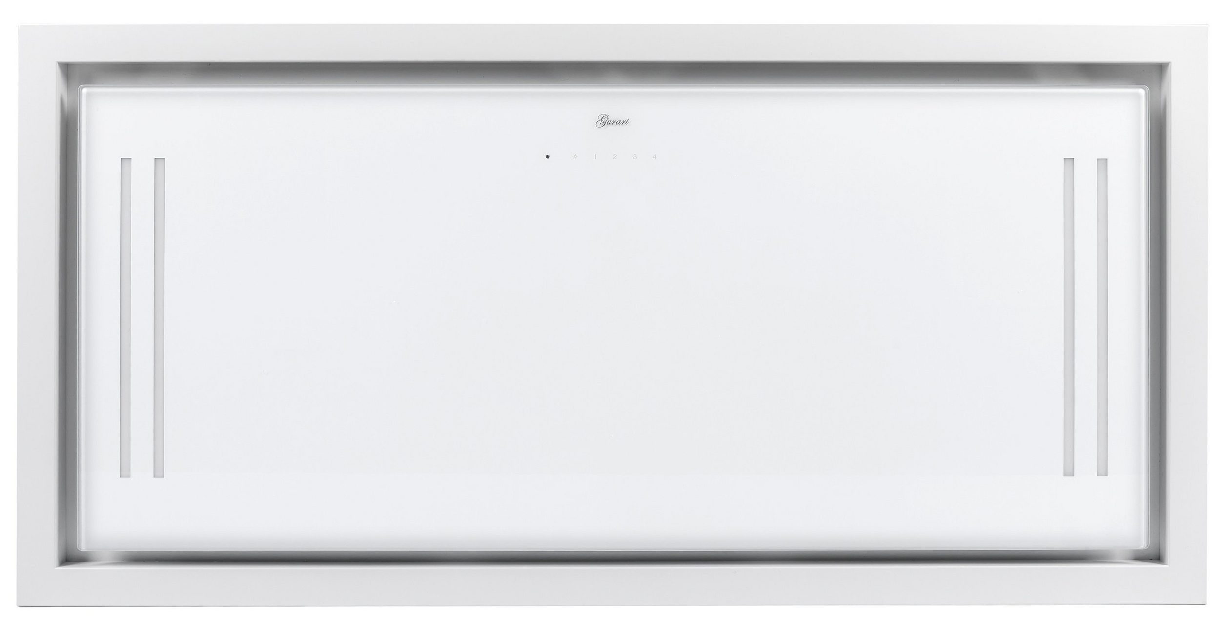 GURARI Deckenhaube GCH C 343 90 WH PRIME/ GCH C 343 90 WH PRIME, Einbau Dunstabzugshaube 90cm/ Weiß Glas/ Saugstark 1000m³