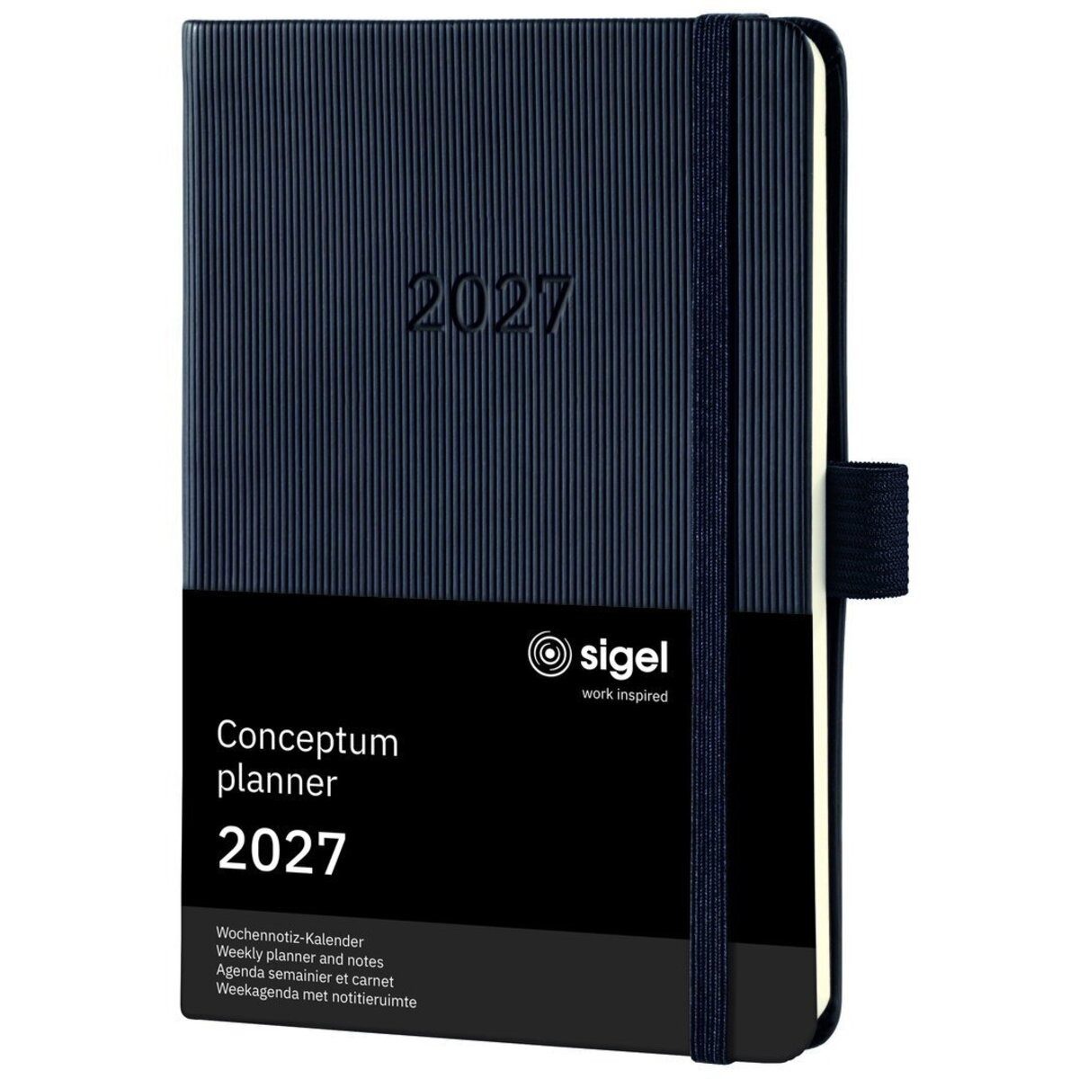 Taschenkalender Wochennotiz-Kalender Conceptum 2027 Hardcover schwarz 176 Seiten ca. A