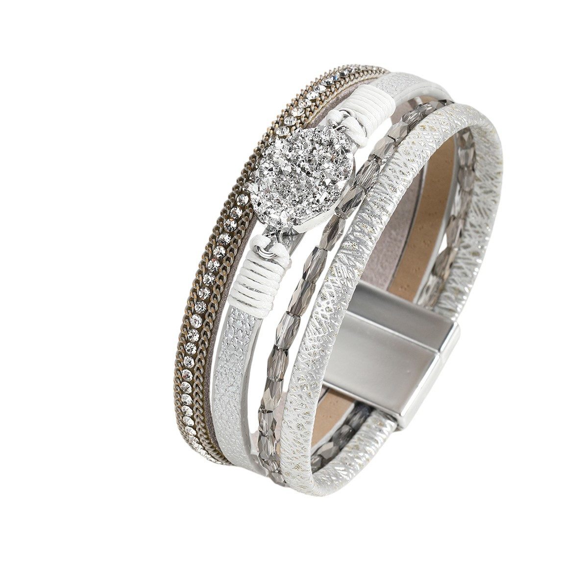 KARMA Lederarmband Damenarmband Wickelarmband Damen Magnetverschluss (Gesch günstig online kaufen