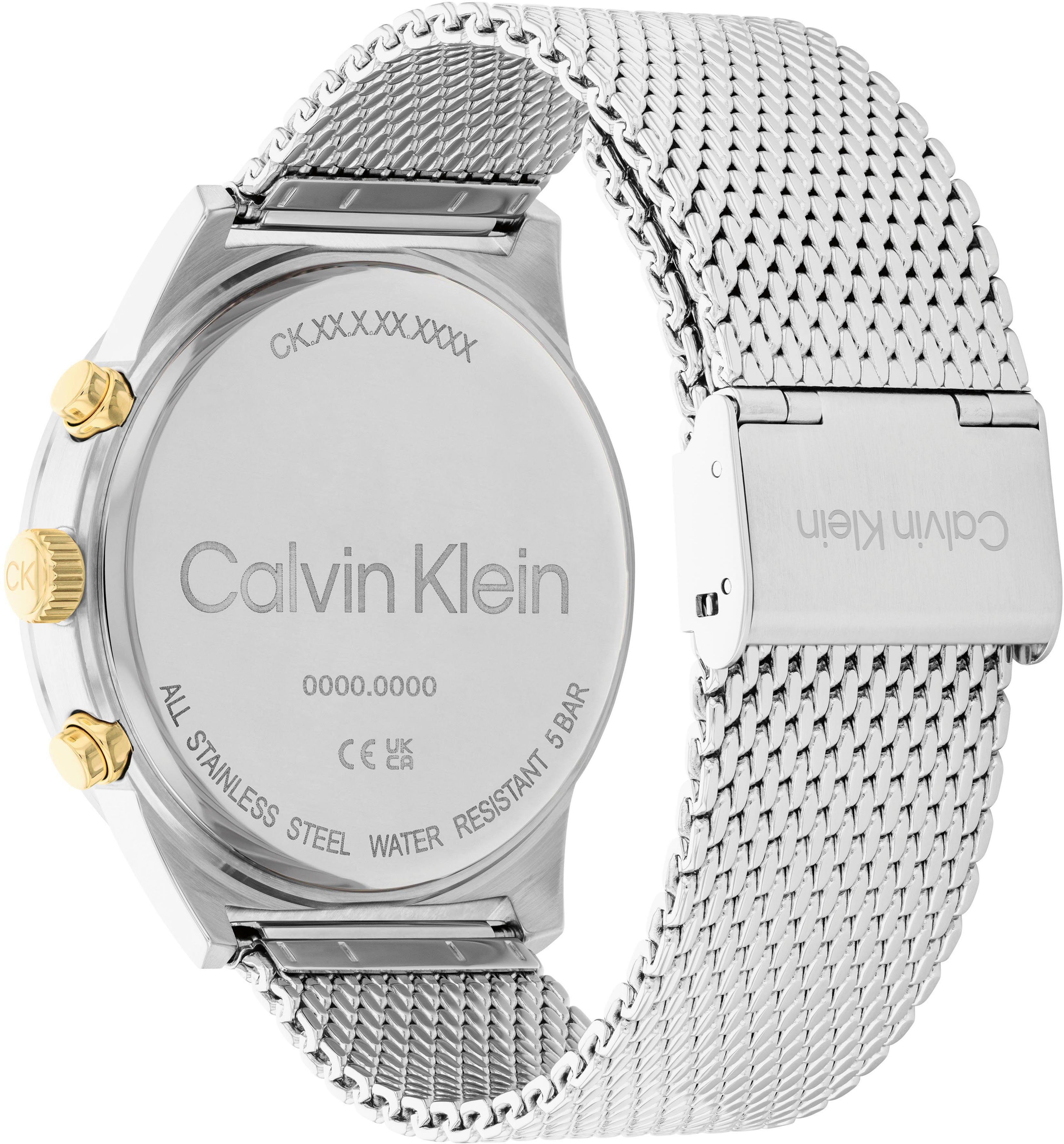 Calvin Klein Multifunktionsuhr TIMELESS 25200296, Quarzuhr, Armbanduhr, Herrenuhr, Datum, Edelstahlarmband