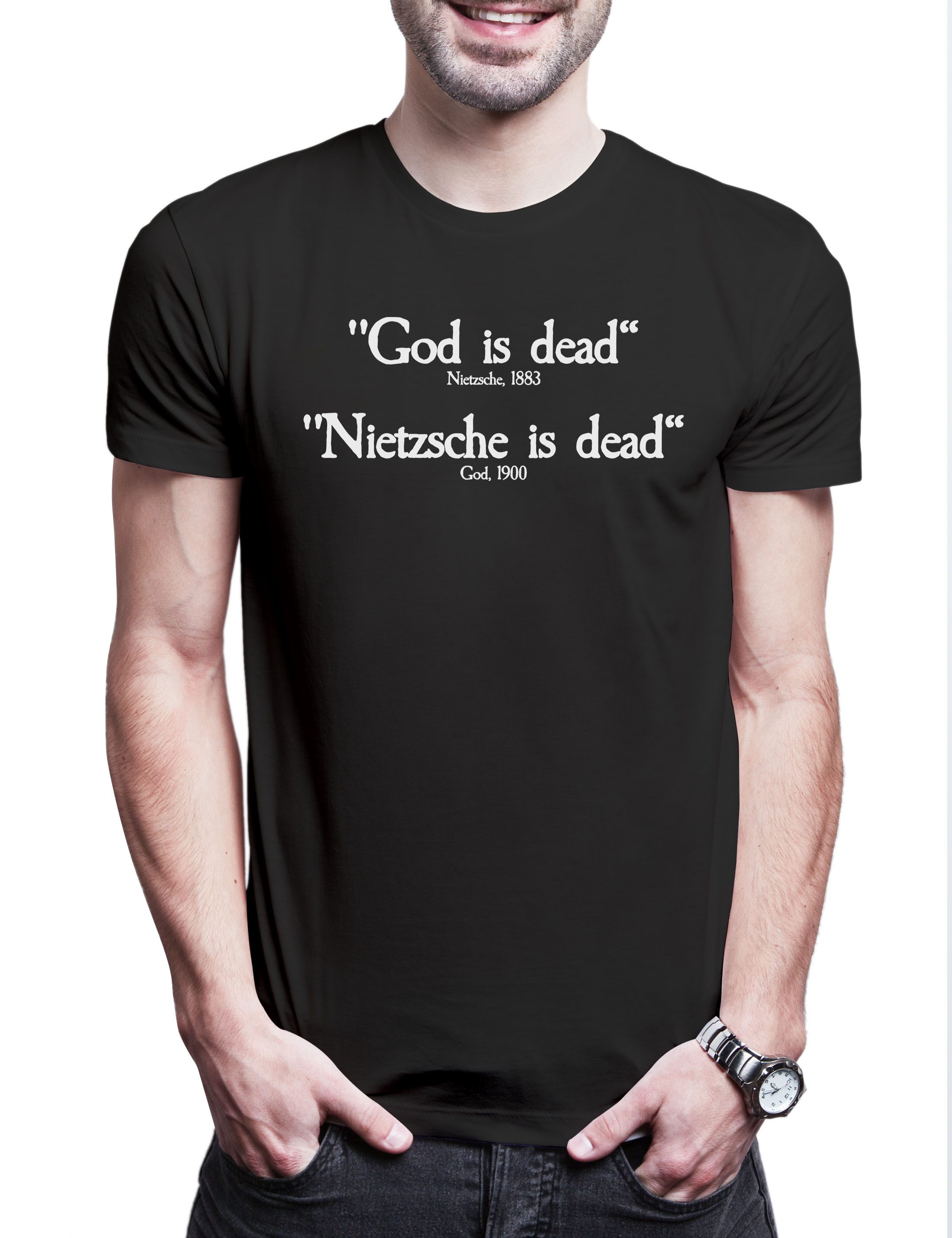 Print-Shirt Nietzsche God Death Herren T-Shirt Friedrich Gott Tot Nihilismus