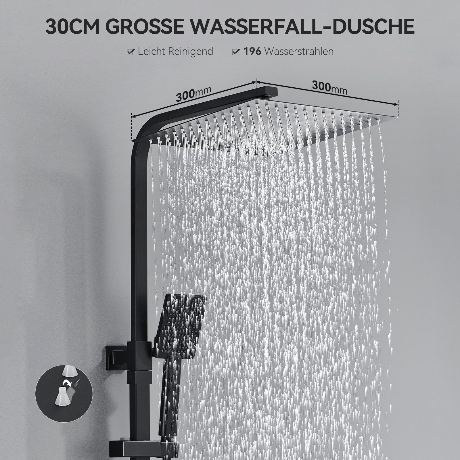 Auralum Max Duschsystem mit thermostat brausegarnituren günstig online kaufen