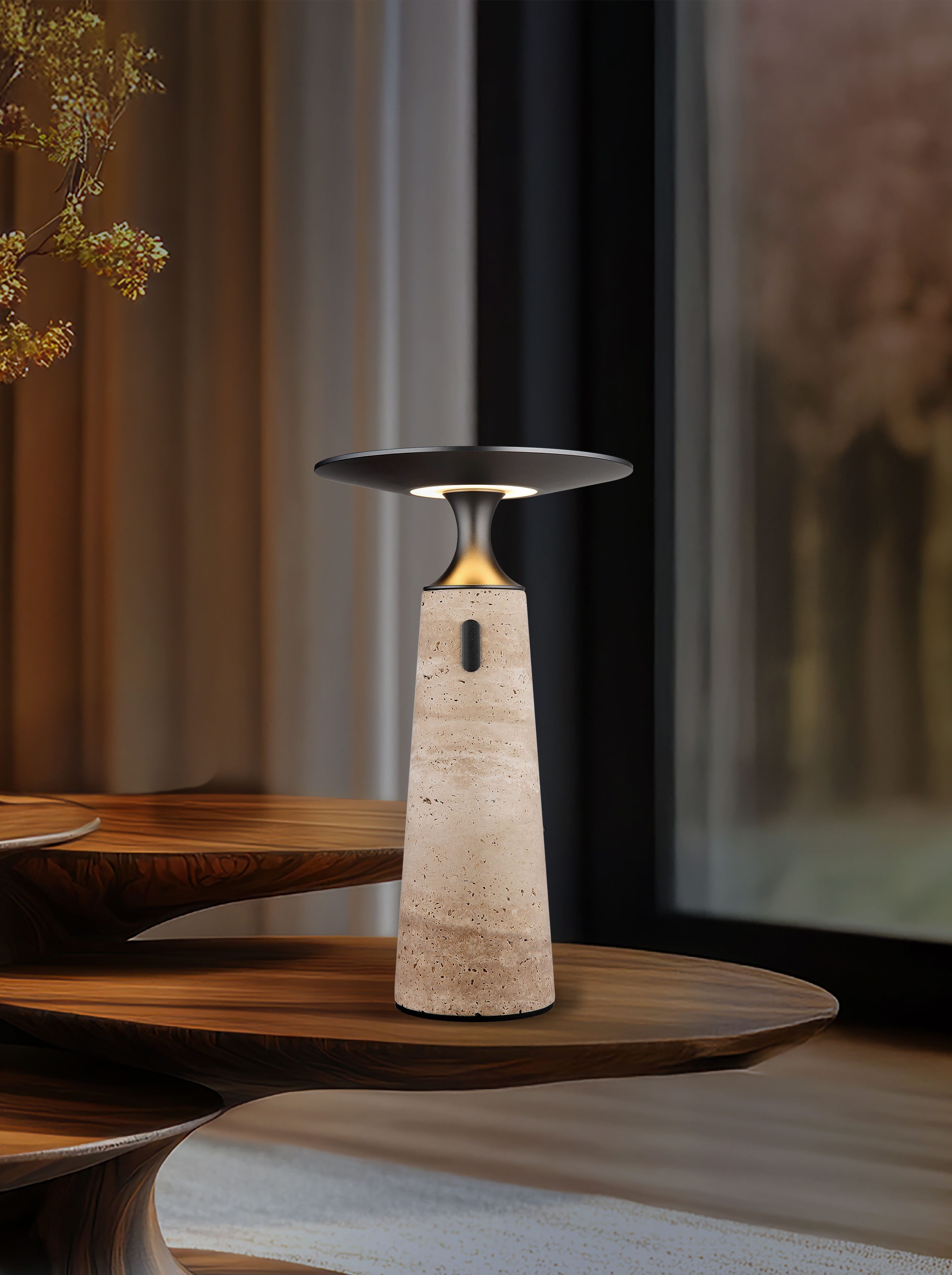 GLOBO LIGHTING LED Tischleuchte TRAVERTIN, Memoryfunktion, Timerfunktion, L günstig online kaufen